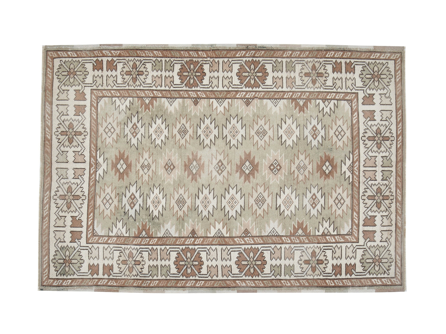 Vintage Handmade Area Rug, Turkish Oushak Antique Rug, Neutral Floor Rug, Primitive Rug, Office Rug, Carpet Rug, Turkey Rug, Rug 3x5, 12399