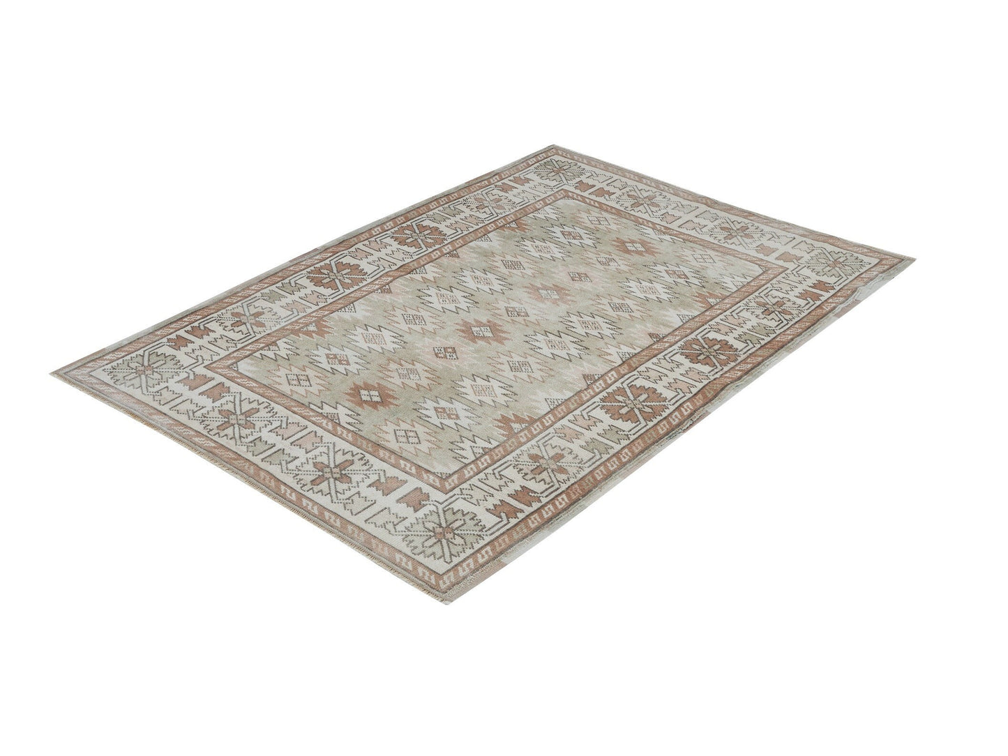 Vintage Handmade Area Rug, Turkish Oushak Antique Rug, Neutral Floor Rug, Primitive Rug, Office Rug, Carpet Rug, Turkey Rug, Rug 3x5, 12399