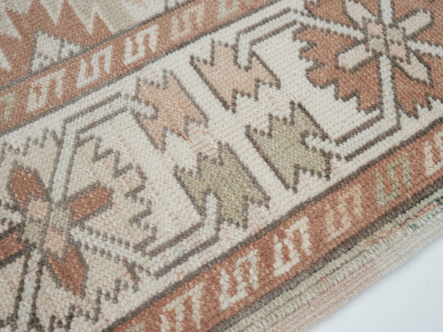 Vintage Handmade Area Rug, Turkish Oushak Antique Rug, Neutral Floor Rug, Primitive Rug, Office Rug, Carpet Rug, Turkey Rug, Rug 3x5, 12399