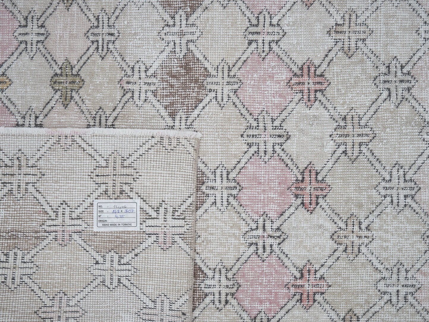 Vintage Rug, Handmade Rug, Turkish Rug, Oushak Rug, Area Rug, Neutral Rug, Office Rug, Contemporary Decor, Turkish Carpet, Rug 5x10, 12406