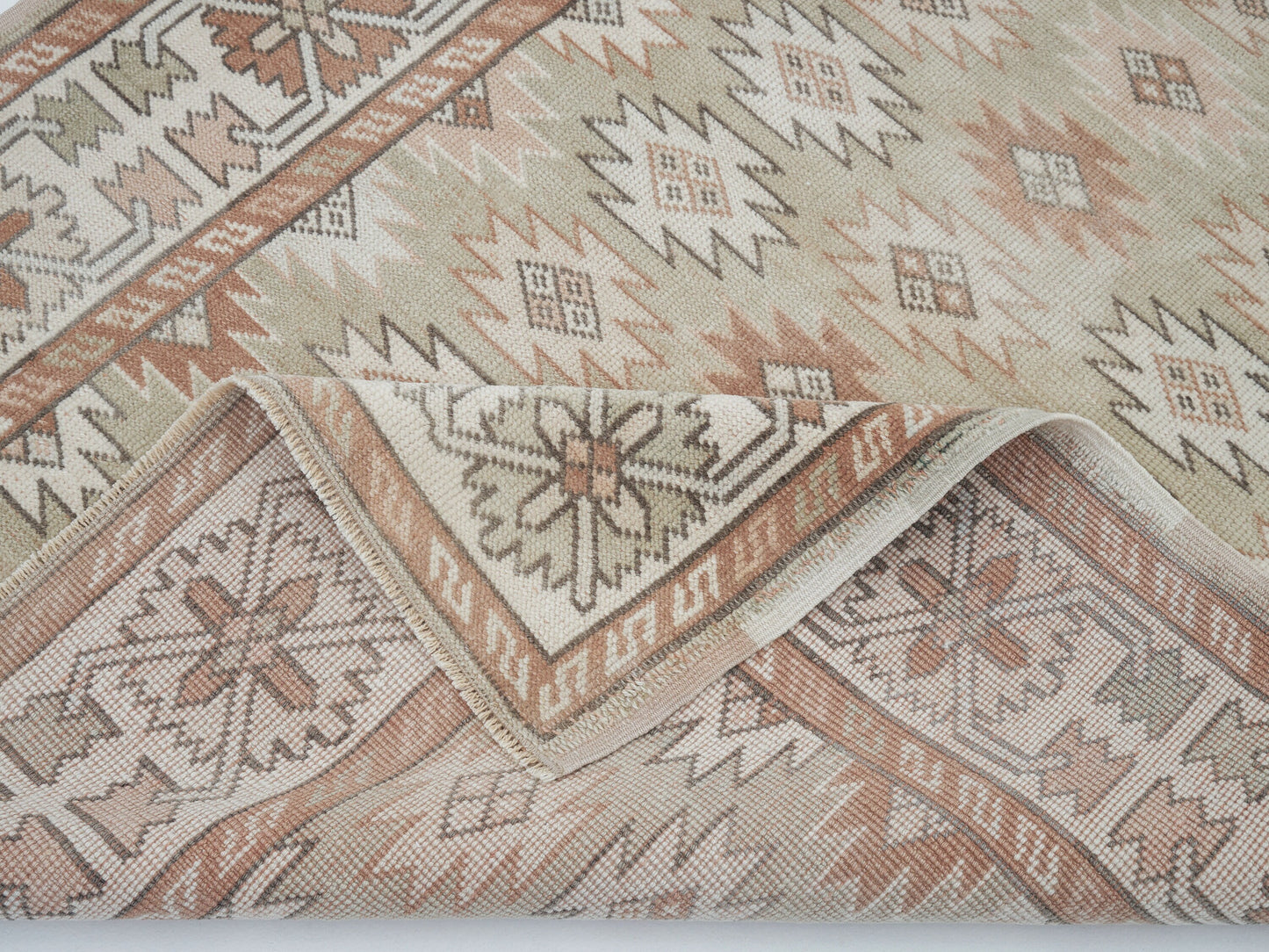 Vintage Handmade Area Rug, Turkish Oushak Antique Rug, Neutral Floor Rug, Primitive Rug, Office Rug, Carpet Rug, Turkey Rug, Rug 3x5, 12399