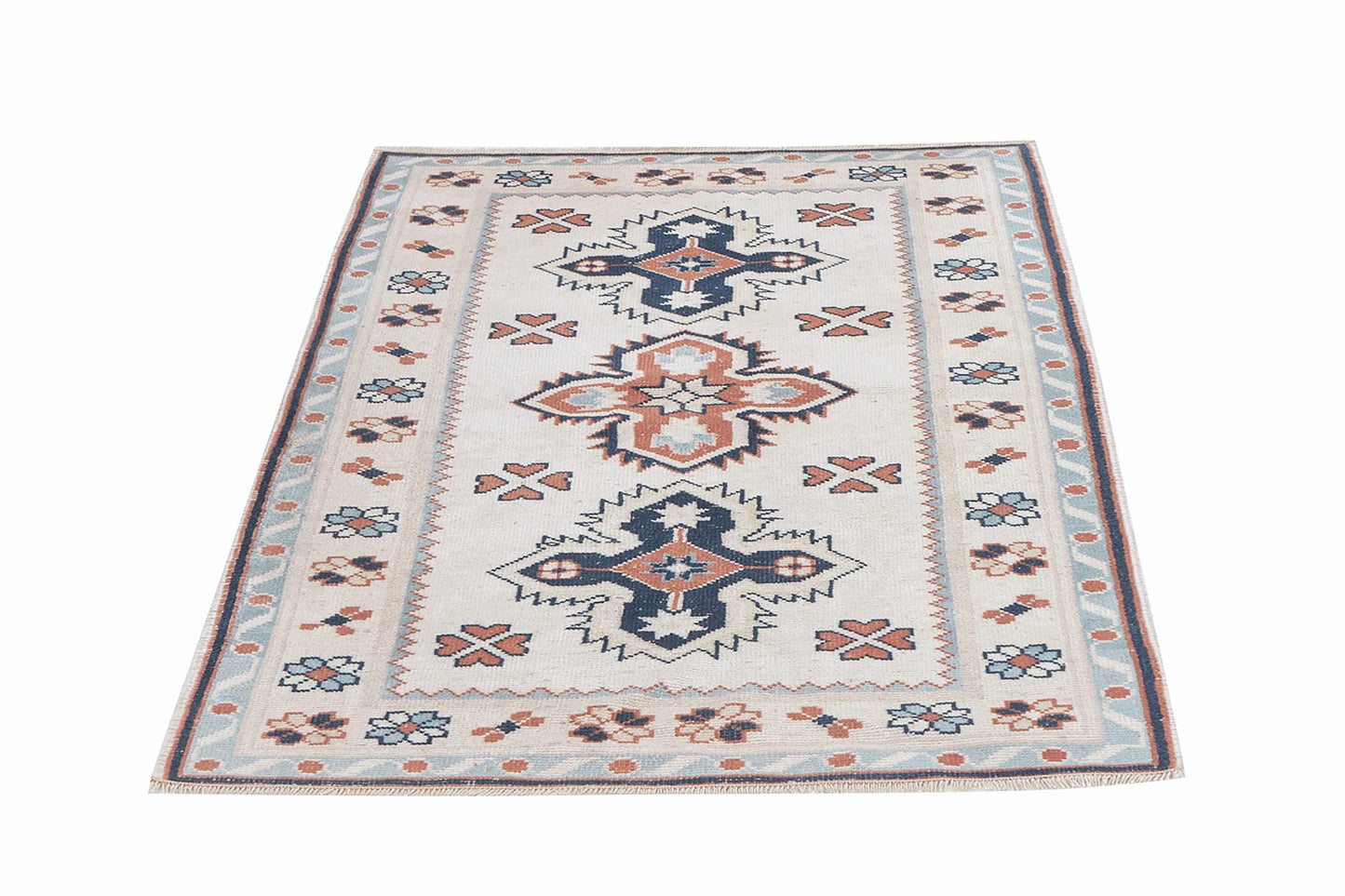 Turkish Rug, Handmade Rug, Vintage Rug, Oushak Rug, Area Rug, Neutral Rug,Office Rug, Carpet Rug, Turkish Carpet, Turkey Rug, Rug 3x5, 12355