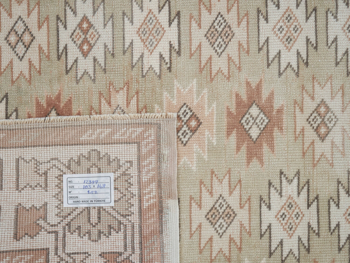 Vintage Handmade Area Rug, Turkish Oushak Antique Rug, Neutral Floor Rug, Primitive Rug, Office Rug, Carpet Rug, Turkey Rug, Rug 3x5, 12399