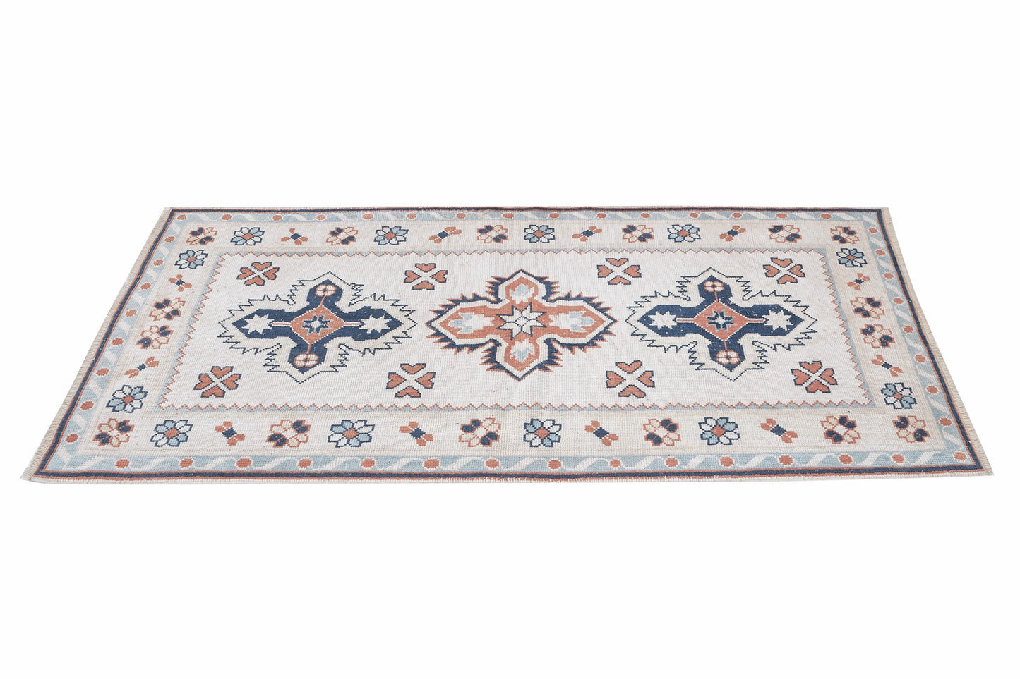 Turkish Rug, Handmade Rug, Vintage Rug, Oushak Rug, Area Rug, Neutral Rug,Office Rug, Carpet Rug, Turkish Carpet, Turkey Rug, Rug 3x5, 12355