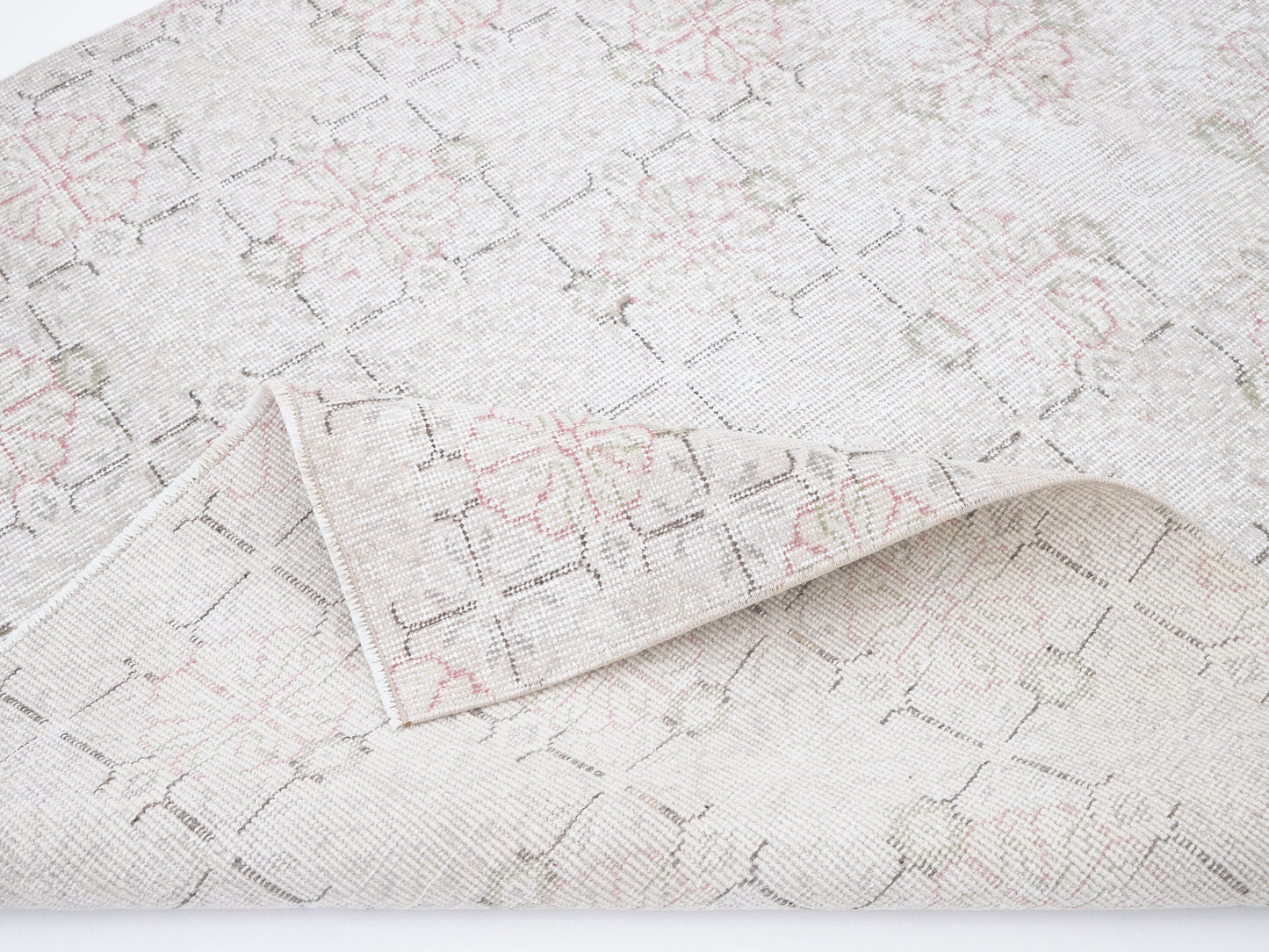 Turkish Vintage Rug, Handmade Area Rug, Oushak Unique Rug, Neutral Floor Rug, Turkey Rug, Vintage Carpet, Rug 4x7, Carpet Rug, 12348