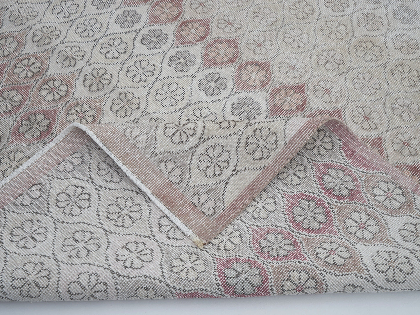 Vintage Handmade Area Rug, Turkish Oushak Unique Rug, Neutral Muted Rug, Living Room Rug, Carpet Rug, Rug 5x10, Turkey Rug, 12409