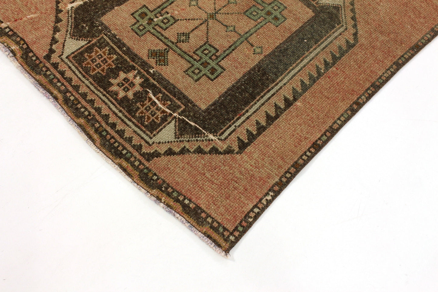 Turkish Vintage Oushak Runner, 3x13 Rug Runner, Hallway Rug, Kitchen rug, Rustic Turkish Carpet Runner Rug, Oushak Runner ,5799