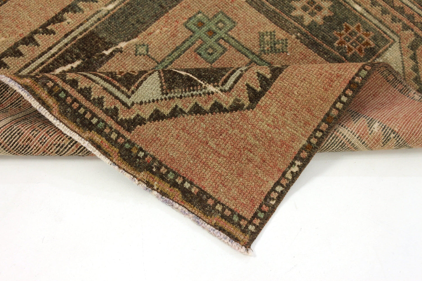 Turkish Vintage Oushak Runner, 3x13 Rug Runner, Hallway Rug, Kitchen rug, Rustic Turkish Carpet Runner Rug, Oushak Runner ,5799