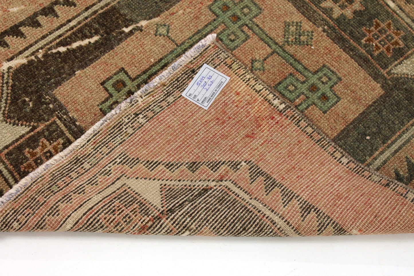 Turkish Vintage Oushak Runner, 3x13 Rug Runner, Hallway Rug, Kitchen rug, Rustic Turkish Carpet Runner Rug, Oushak Runner ,5799