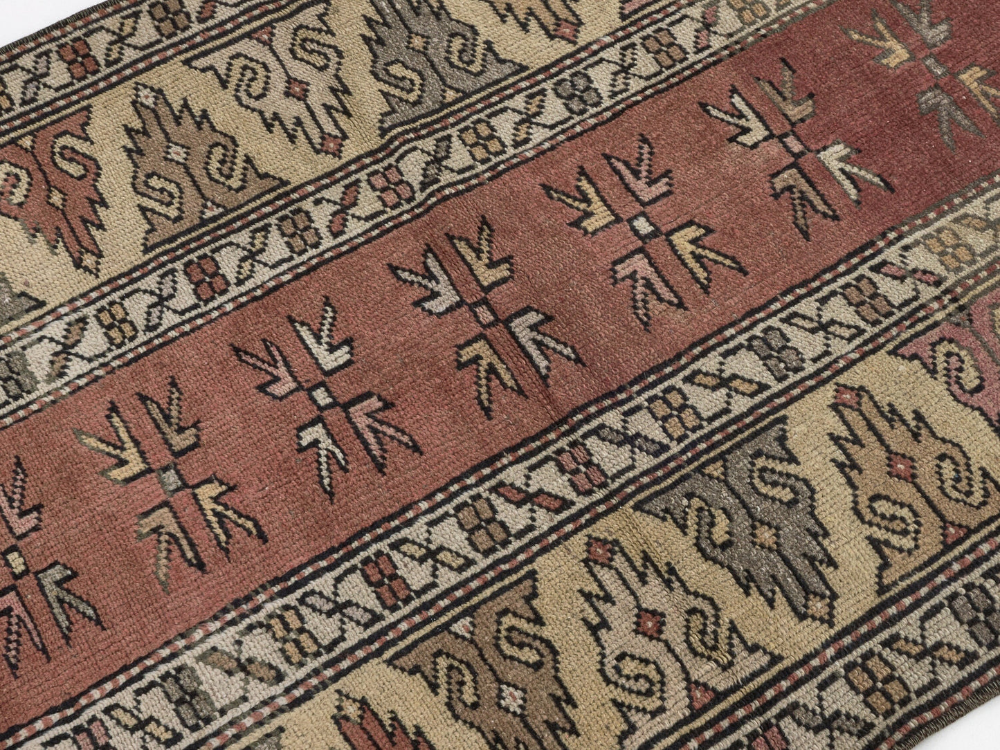 Bedroom Vintage rug, Anatolian Oushak rug, Handmade Rug, 3x4 Turkish rug, Antique Neutral rug, Traditional rug, Small Oushak rug, 8640