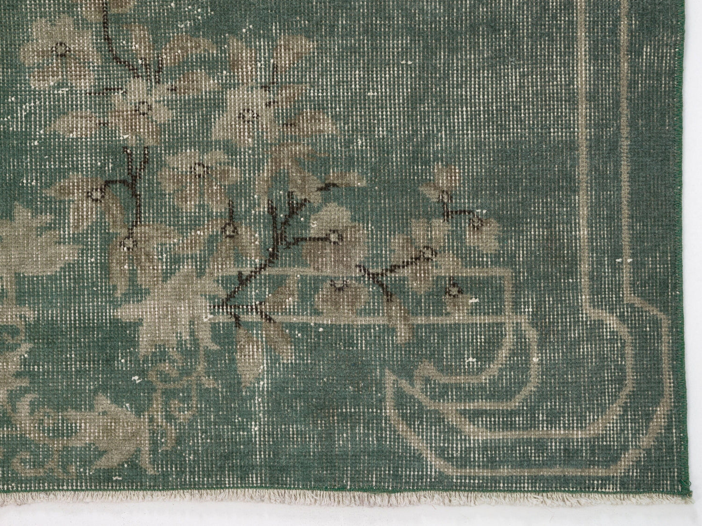 Floral Vintage Rug , Anatolian Oushak Handmade rug , Turkish Area rug 4x7, Antique rug, Neutral rug, Carpet rug, 8756