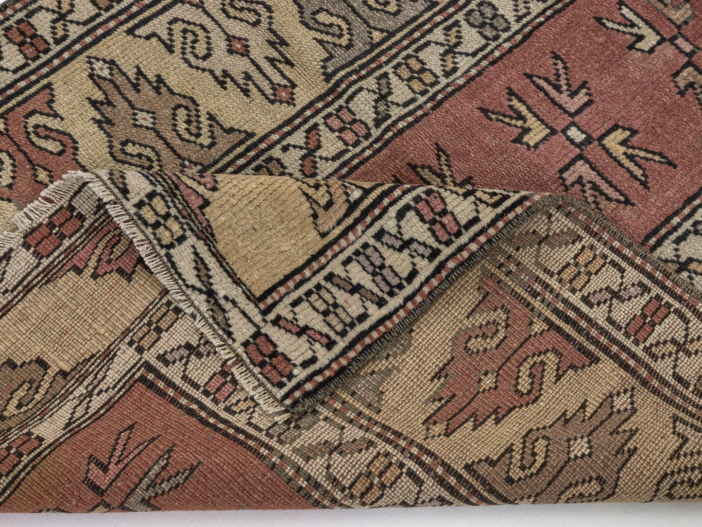 Bedroom Vintage rug, Anatolian Oushak rug, Handmade Rug, 3x4 Turkish rug, Antique Neutral rug, Traditional rug, Small Oushak rug, 8640