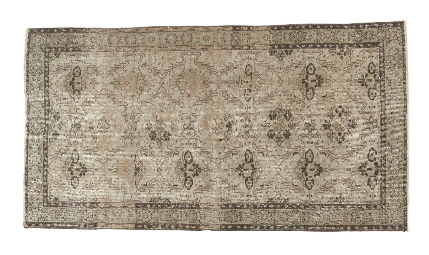 Handmade Oushak Rug, Turkish Vintage Oushak Rug, Area rug 4x7, Carpet rug, Beige rug, Muted rug, Faded rug, Wool rug, Unique rug, 8810