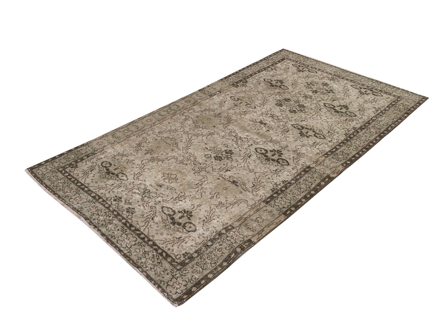 Handmade Oushak Rug, Turkish Vintage Oushak Rug, Area rug 4x7, Carpet rug, Beige rug, Muted rug, Faded rug, Wool rug, Unique rug, 8810