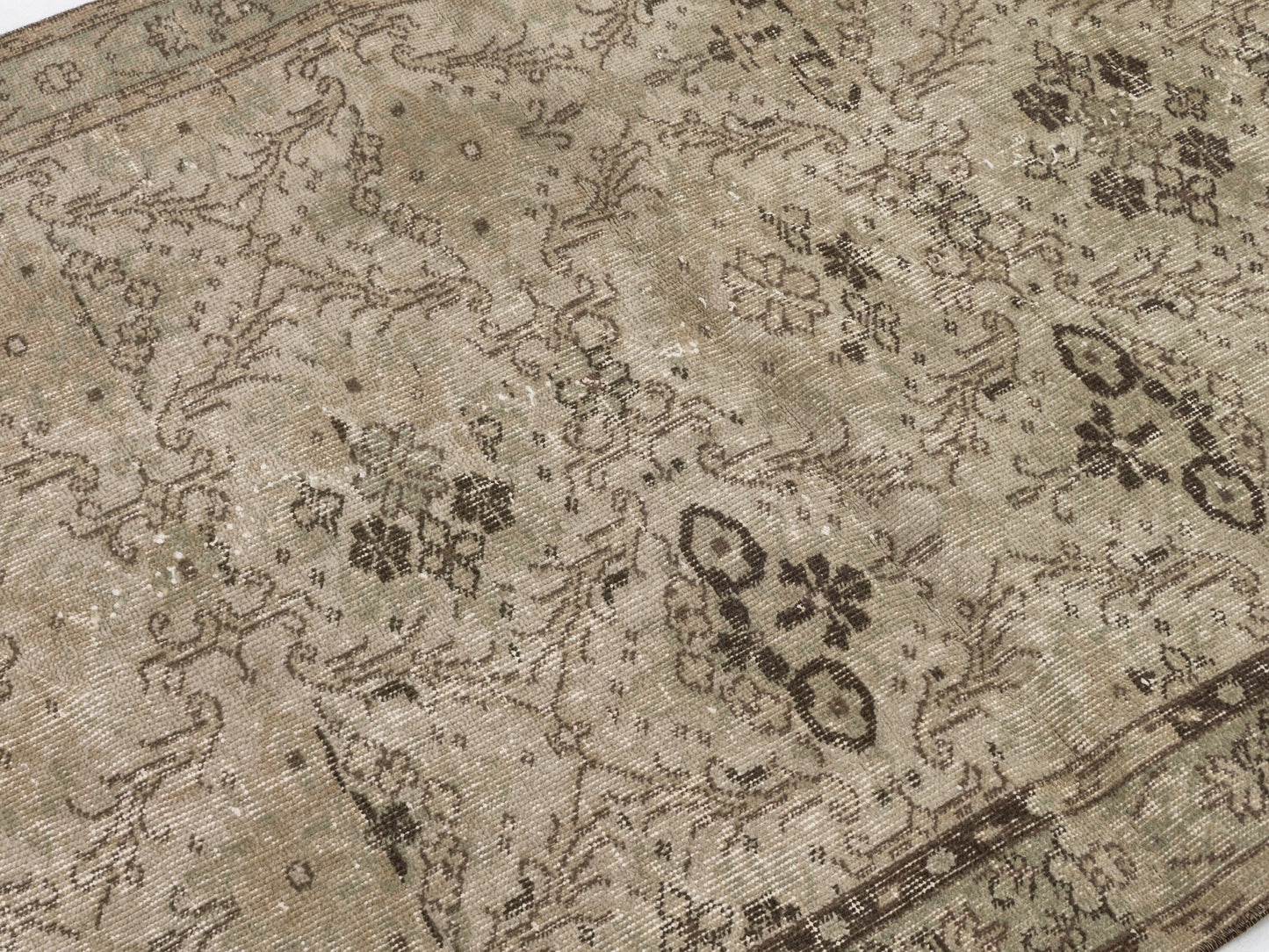 Handmade Oushak Rug, Turkish Vintage Oushak Rug, Area rug 4x7, Carpet rug, Beige rug, Muted rug, Faded rug, Wool rug, Unique rug, 8810