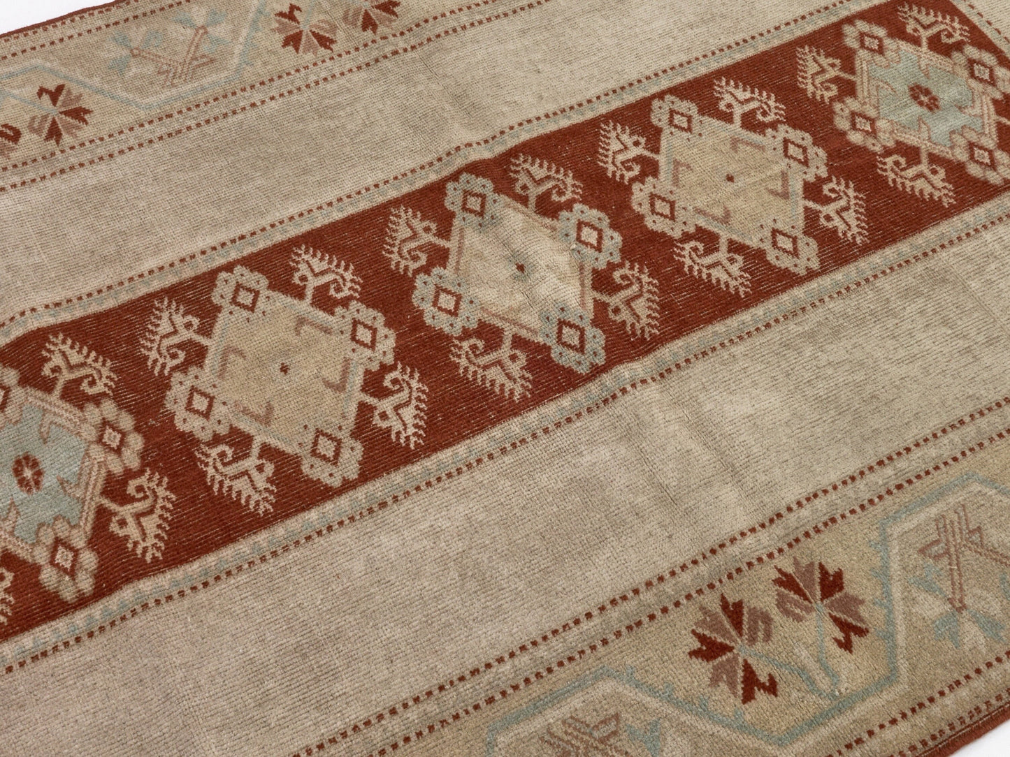 Art Deco Vintage Rug , One of a Kind Oushak Rug , Anatolian Turkish Rug , 4x7 Rug, Traditional Handmade Rug , Antique Rug, Small Rug, 8733
