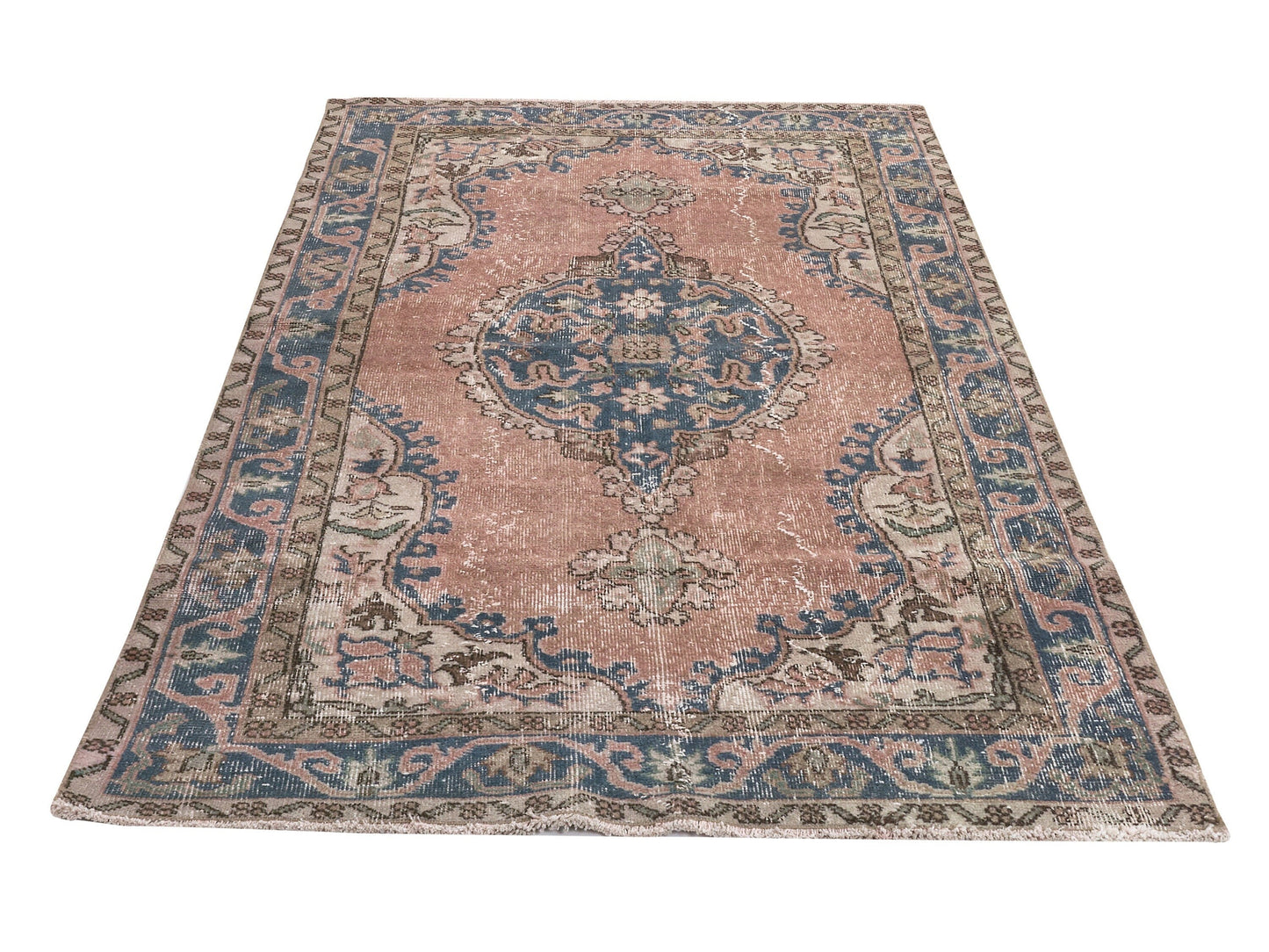 Vintage Oushak Rug, Turkish Rug 4x7, Area Rug, Bohemian rug, Carpet rug, Handmade rug, 4x7 Area Rug, Boho rug, Bedroom rug, 8874
