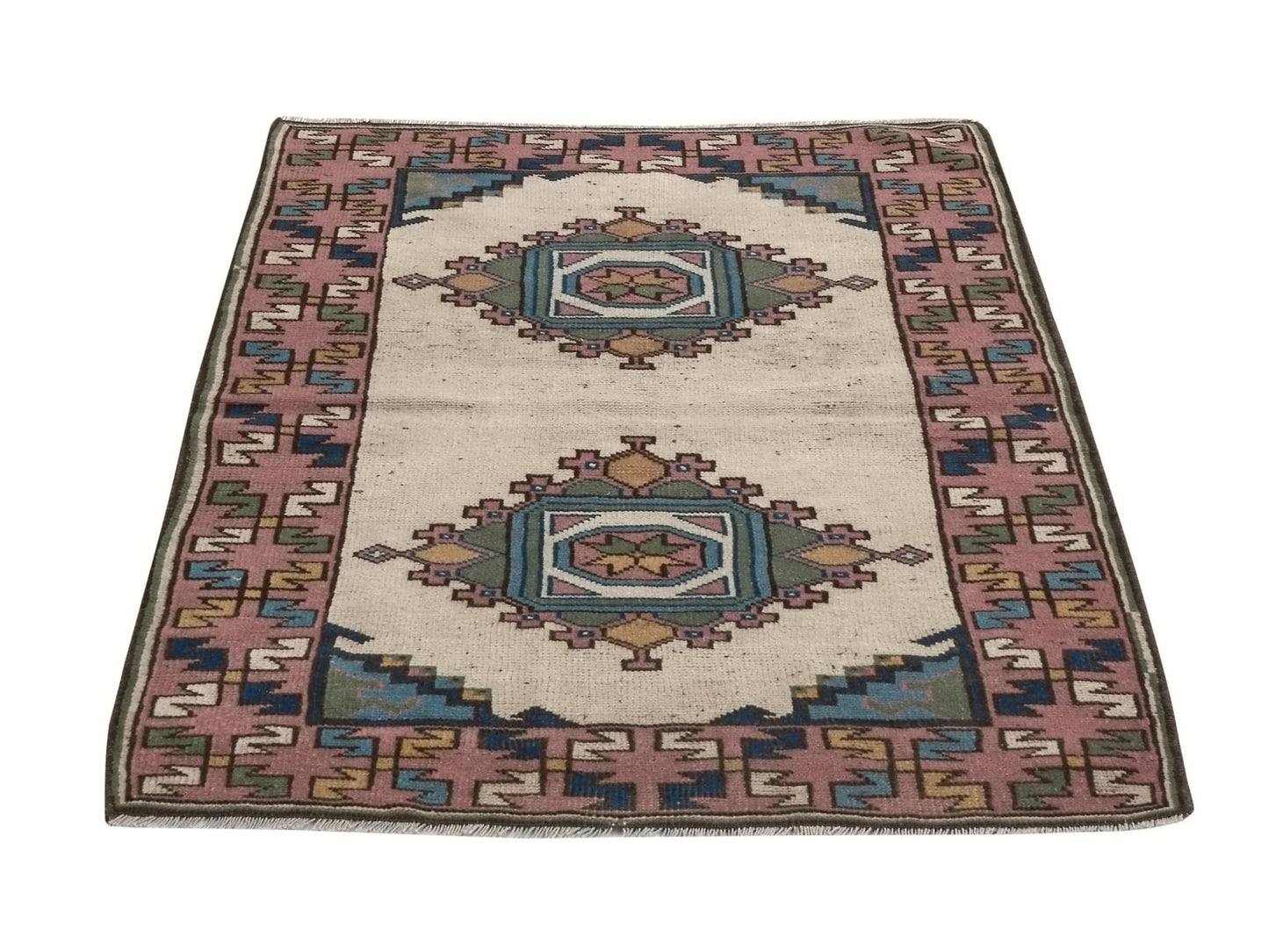 Small Oushak Vintage Turkish Rug,3x4 Rug, Area Rug , Anatolia Handmade Turkish Rug ,Antique Rug , Old Rug , Unique Rug ,8797