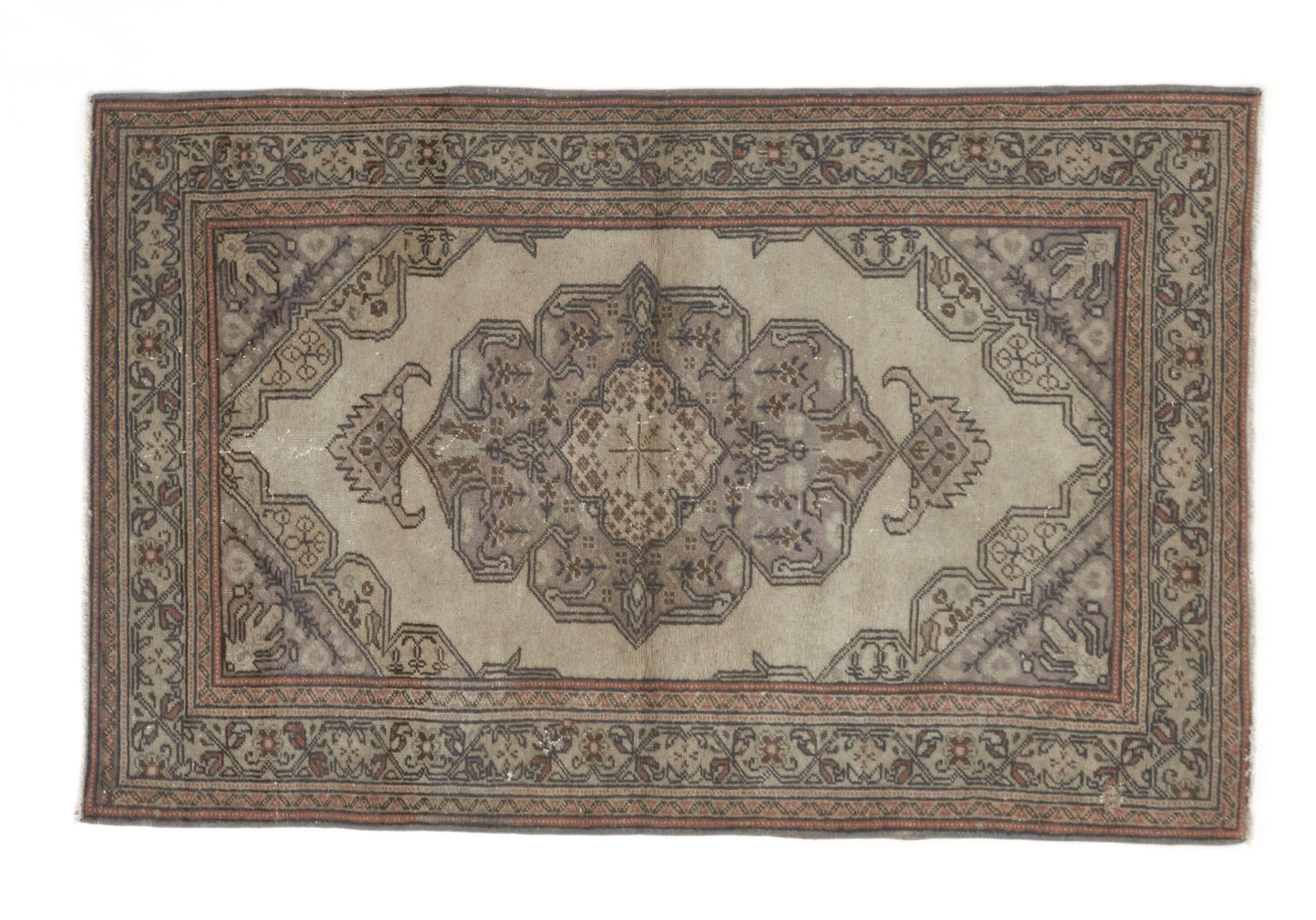 3x5 Beige Small Vintage Rug, Area Anatolian Rug , Turkey Rug, Handmade Oushak Rug , Neutral Rug , Small Carpet Rug , 8635
