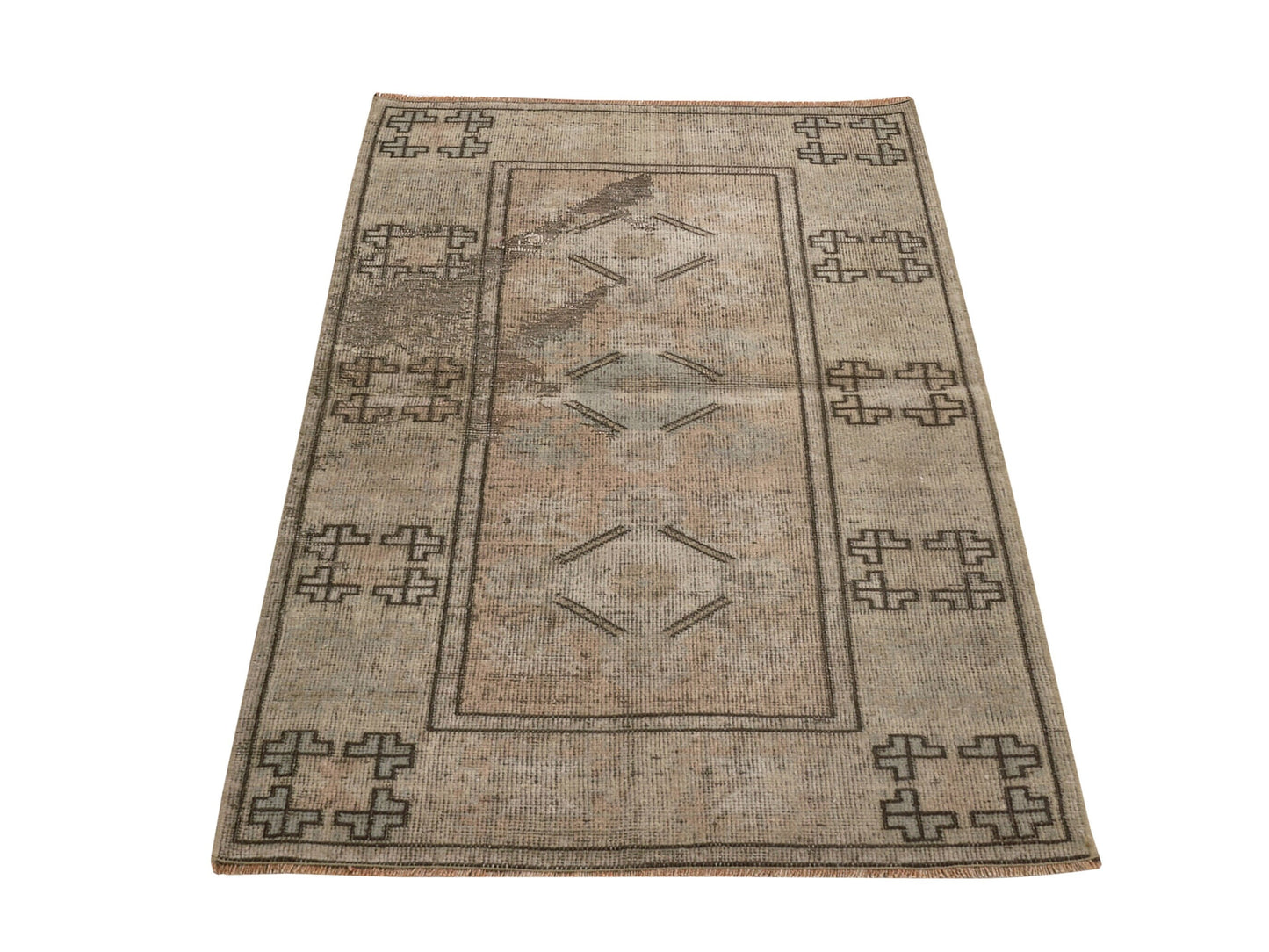 Vİntage Rug, Anatolian Rug, Oushak Rug , Handmade rug, Neutral Rug, Small Rug 3x4 Rug ,Wool Rug , Turkey rug, One of a kind Rug, 8654
