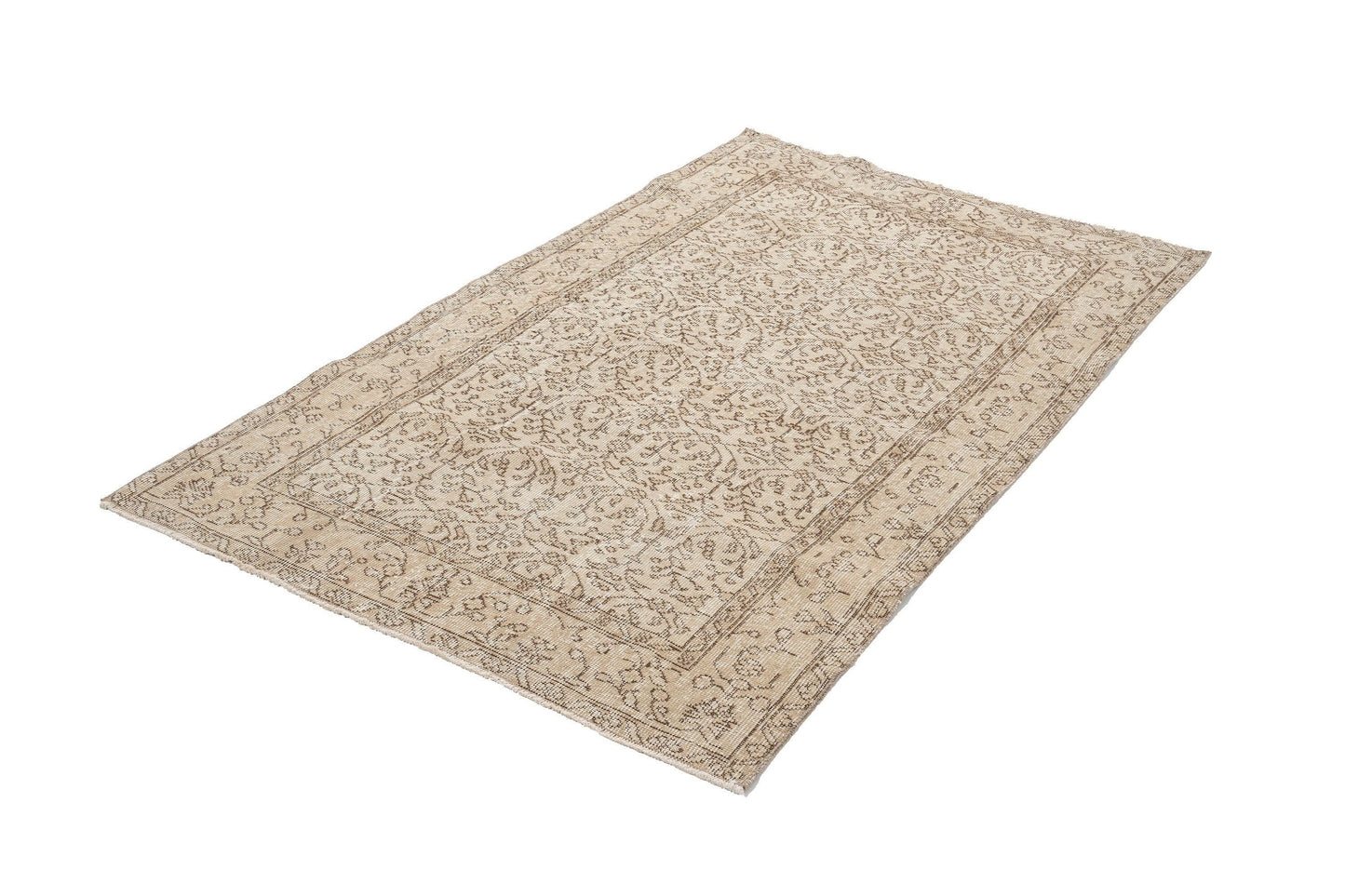 Muted Oushak Rug, Vintage Rug, Oushak Rug, Faded rug, Beige rug, Carpet rug, Anatolia rug, Handmade rug, 4x6 Rug, Bedroom rug, 9672