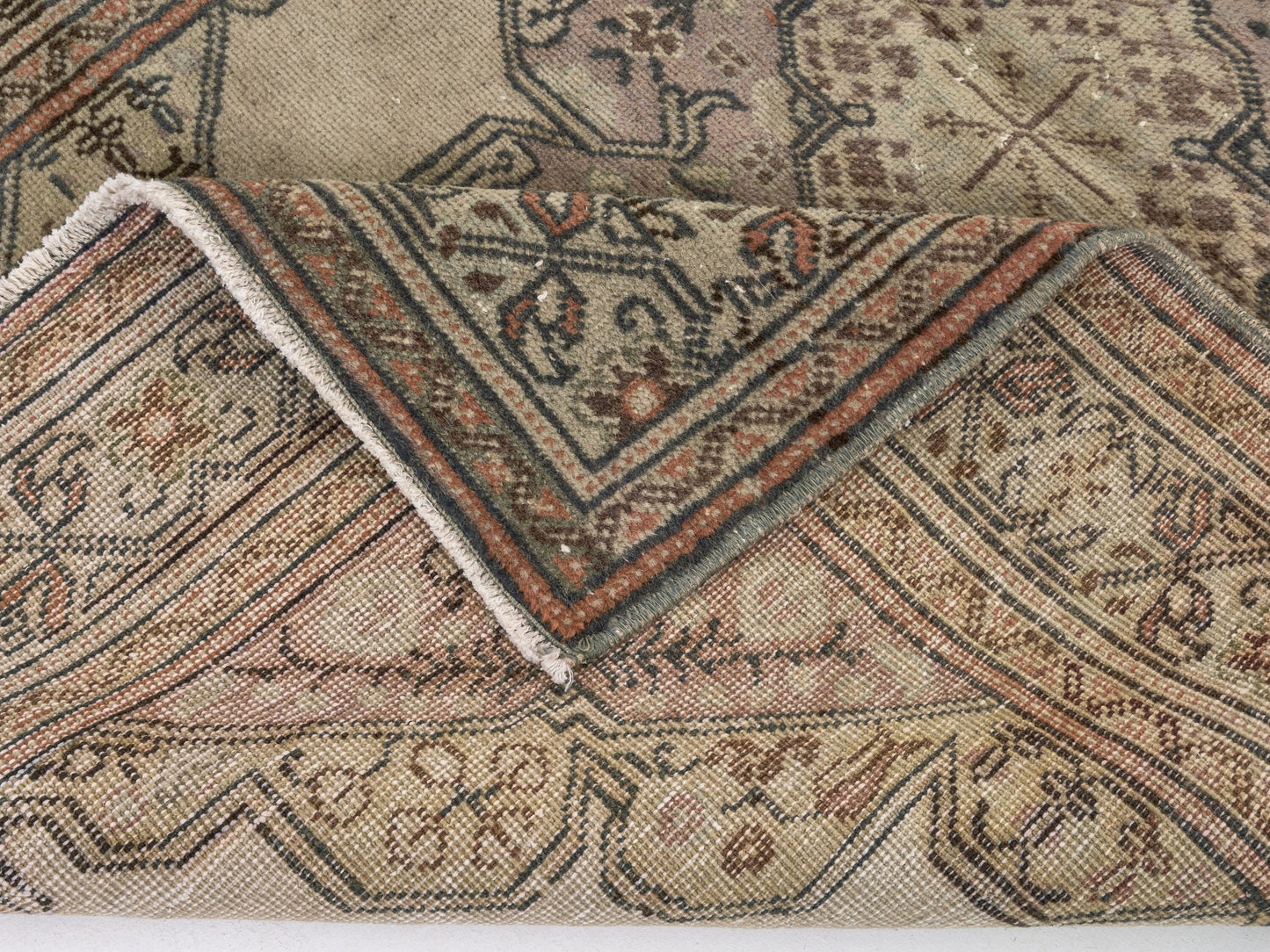 3x5 Beige Small Vintage Rug, Area Anatolian Rug , Turkey Rug, Handmade Oushak Rug , Neutral Rug , Small Carpet Rug , 8635