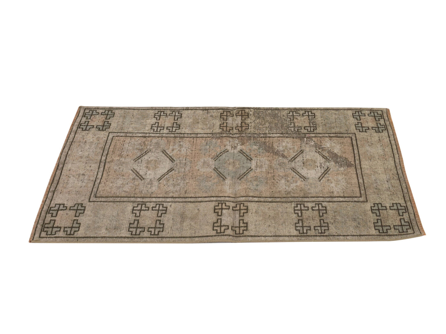 Vİntage Rug, Anatolian Rug, Oushak Rug , Handmade rug, Neutral Rug, Small Rug 3x4 Rug ,Wool Rug , Turkey rug, One of a kind Rug, 8654