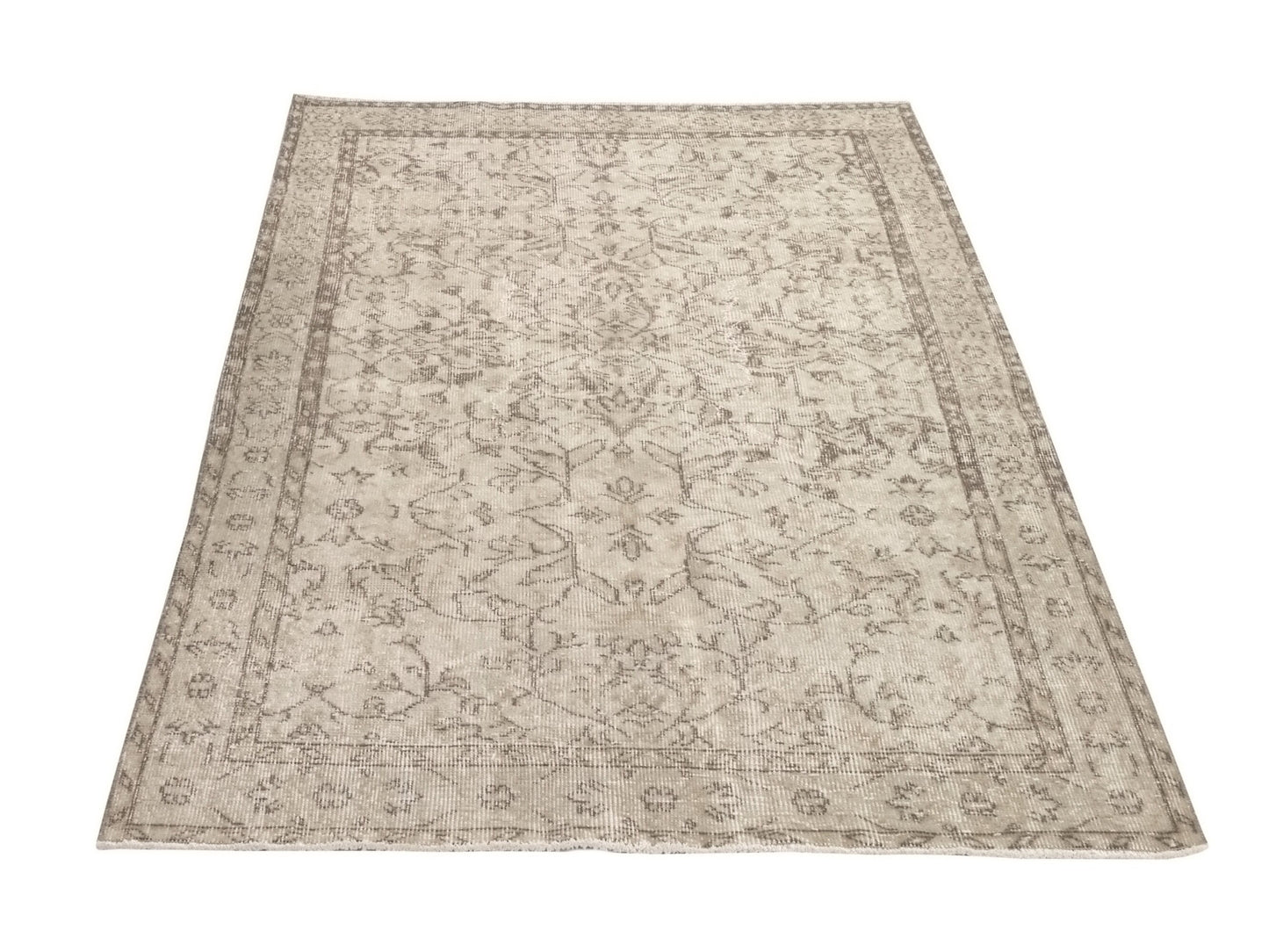 Vintage Rug ,Turkey Oushak Rug ,Anatolia Rug ,4x7 Area Rug ,Oriental Rug ,Turkish Rug, Handmade Rug ,Old Rug ,Neutral Rug ,9630