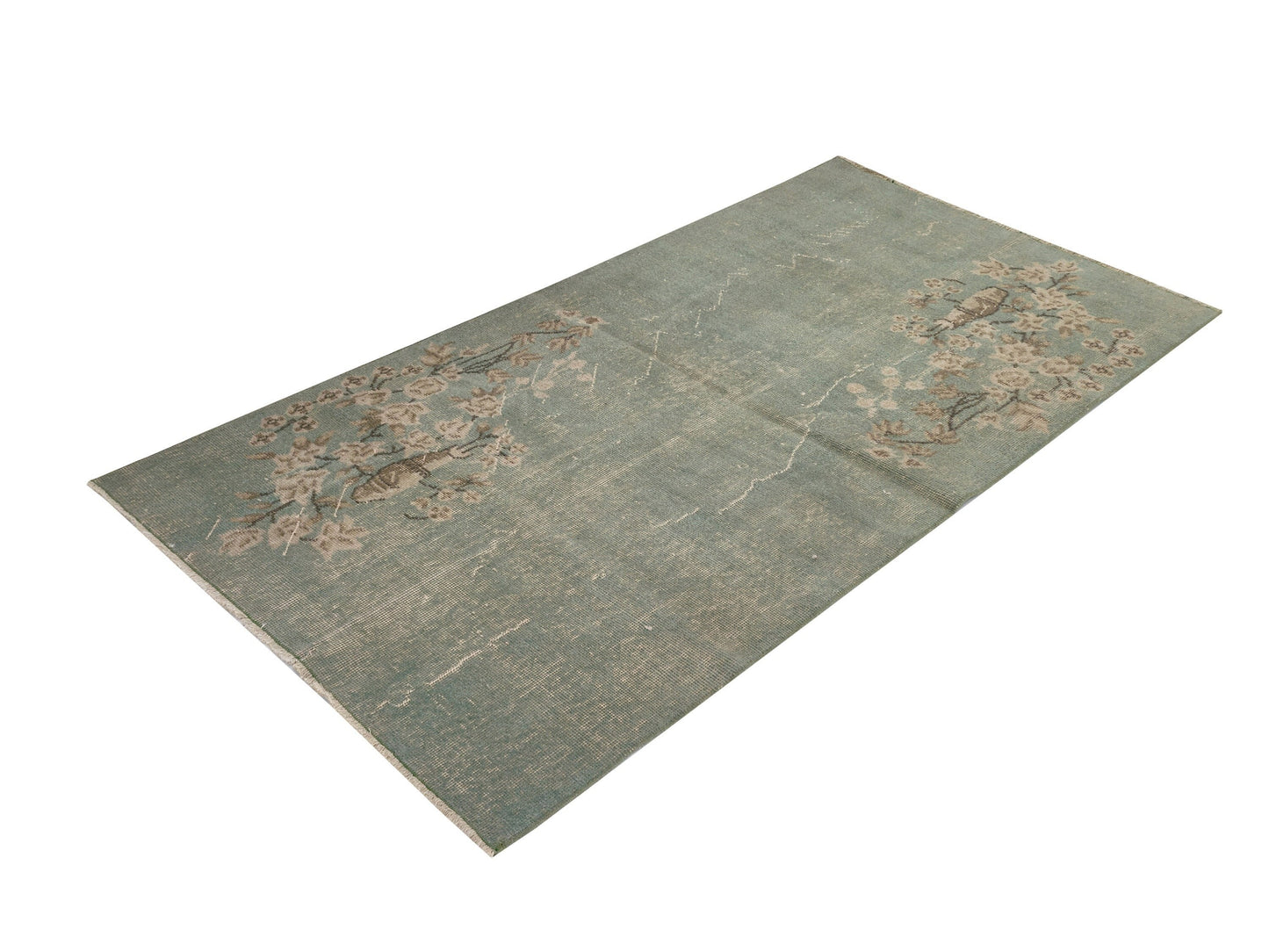 Vintage Neutral rug , Turkish Anatolian rug, Antique rug, Turkish Oushak rug ,Area rug 4x7 , Muted rug, Wool Rug, Carpet rug, 8754