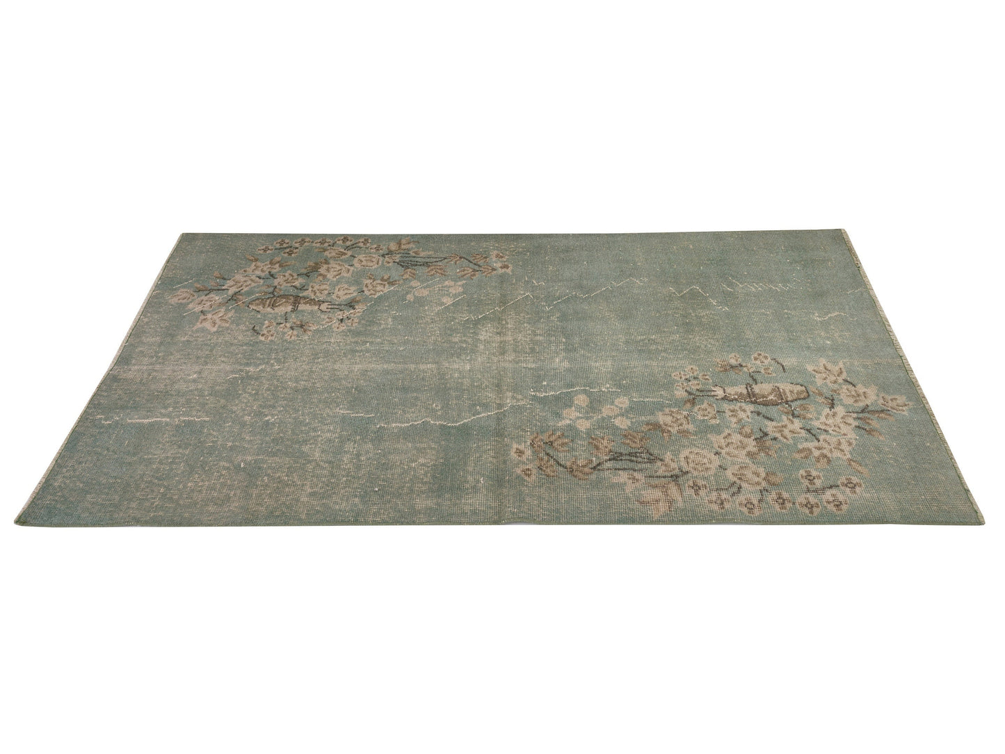 Vintage Neutral rug , Turkish Anatolian rug, Antique rug, Turkish Oushak rug ,Area rug 4x7 , Muted rug, Wool Rug, Carpet rug, 8754