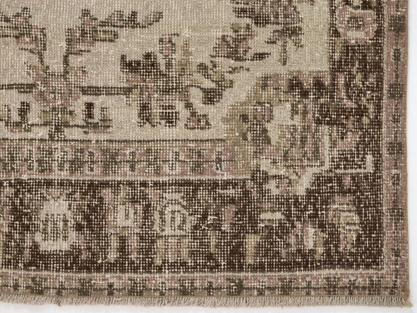 One Of a Kind Vintage Oushak Rug , Handmade Neutral Rug , Anatolian Turkish Rug , 4x6 Area Rug , Ethnic Rug , Wool Rug, Turkey rug, 8747