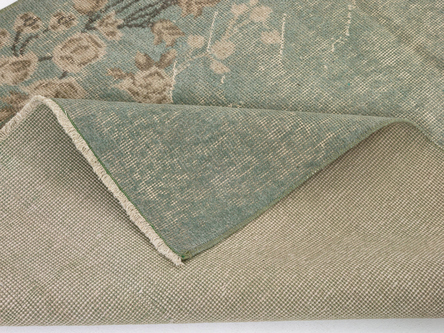 Vintage Neutral rug , Turkish Anatolian rug, Antique rug, Turkish Oushak rug ,Area rug 4x7 , Muted rug, Wool Rug, Carpet rug, 8754