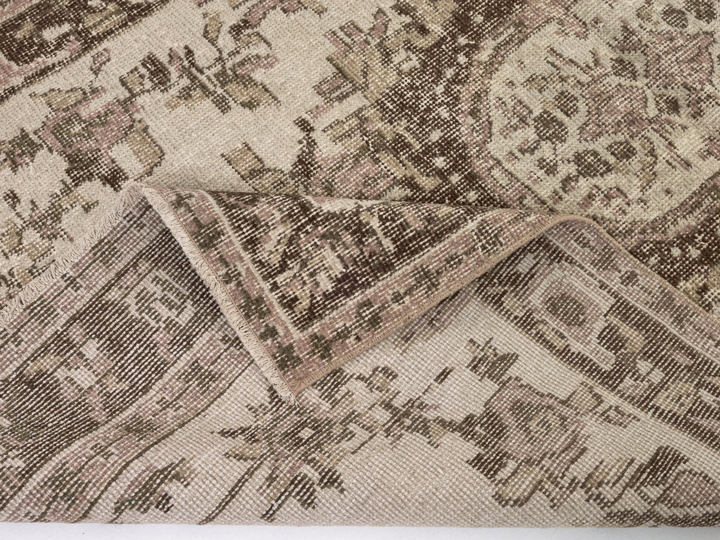 One Of a Kind Vintage Oushak Rug , Handmade Neutral Rug , Anatolian Turkish Rug , 4x6 Area Rug , Ethnic Rug , Wool Rug, Turkey rug, 8747