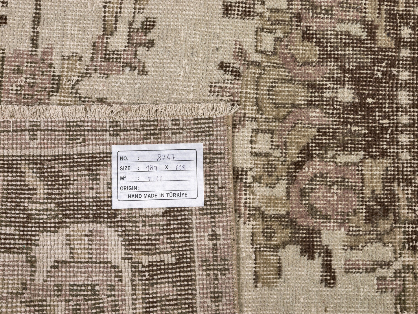 One Of a Kind Vintage Oushak Rug , Handmade Neutral Rug , Anatolian Turkish Rug , 4x6 Area Rug , Ethnic Rug , Wool Rug, Turkey rug, 8747