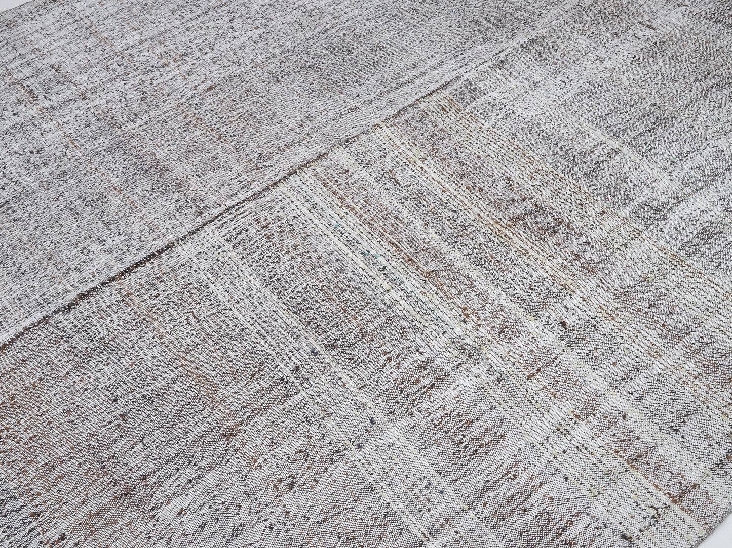 Area Kilim Rug, Turkish Unique Kilim Rug, Vintage Flat Weave Kilim Rug, Handmade Muted Kilim Rug, Office Rug, Gray Rug, Kilim Rug 7x9, 12191