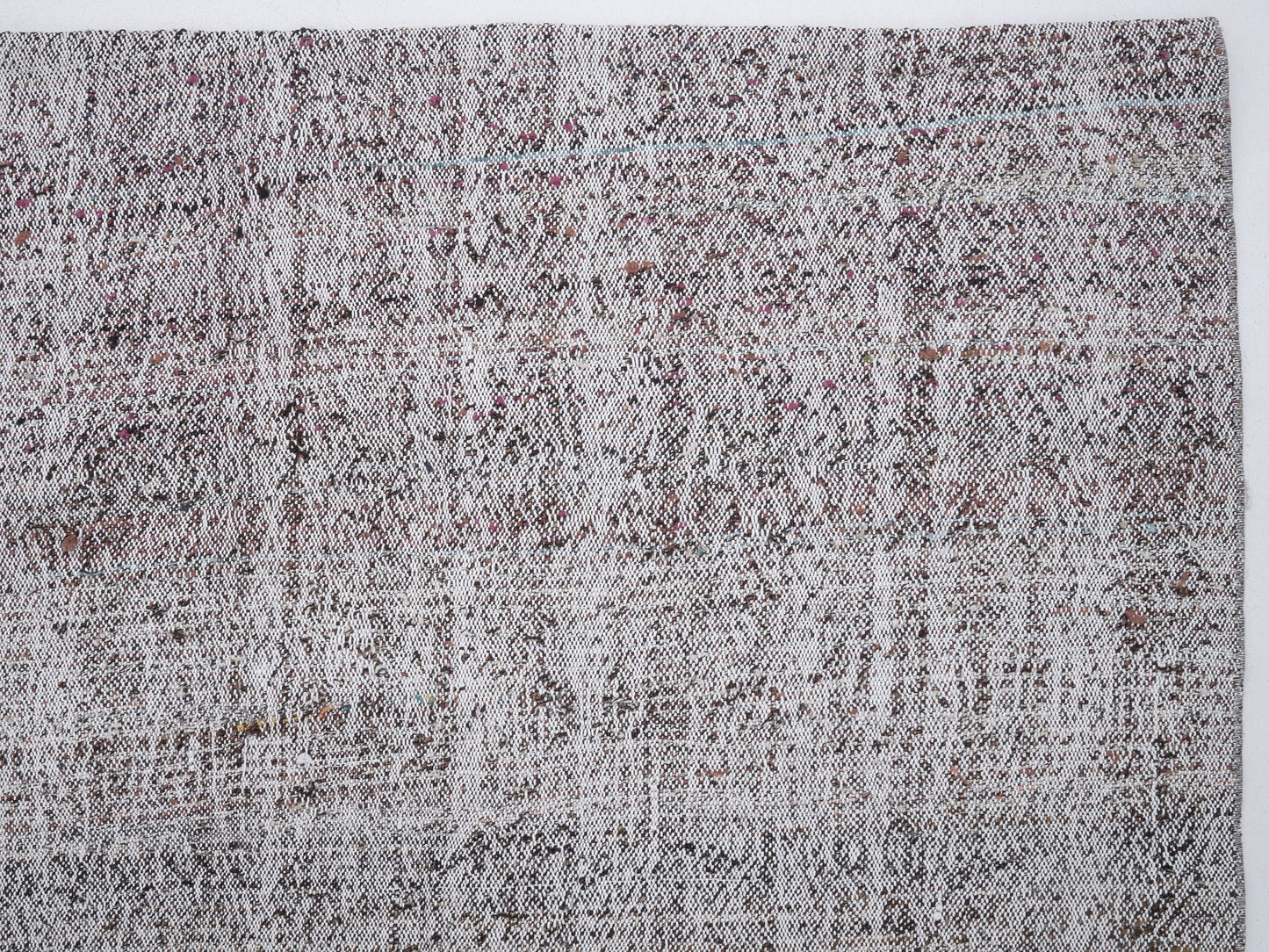 Area Kilim Rug, Turkish Unique Kilim Rug, Vintage Flat Weave Kilim Rug, Handmade Muted Kilim Rug, Office Rug, Gray Rug, Kilim Rug 7x9, 12191