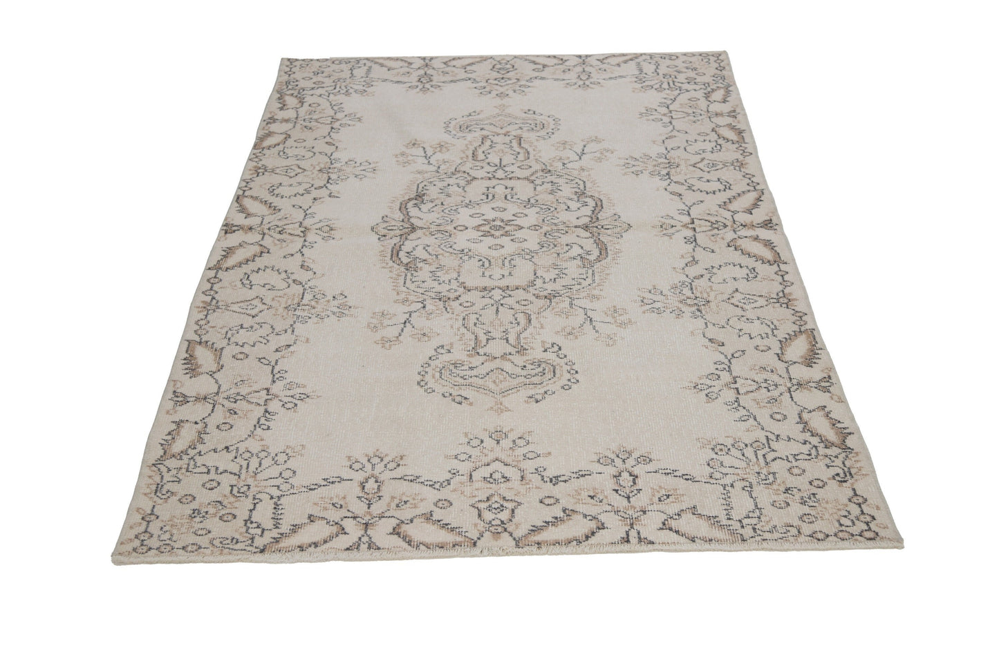 Turkish Rug, Vintage Rug, Handmade Rug, Area Rug, Oushak Rug, Neutral Rug, Scandinavian Rug, Living Room Rug, Carpet Rug, Rug 4x7, 7437