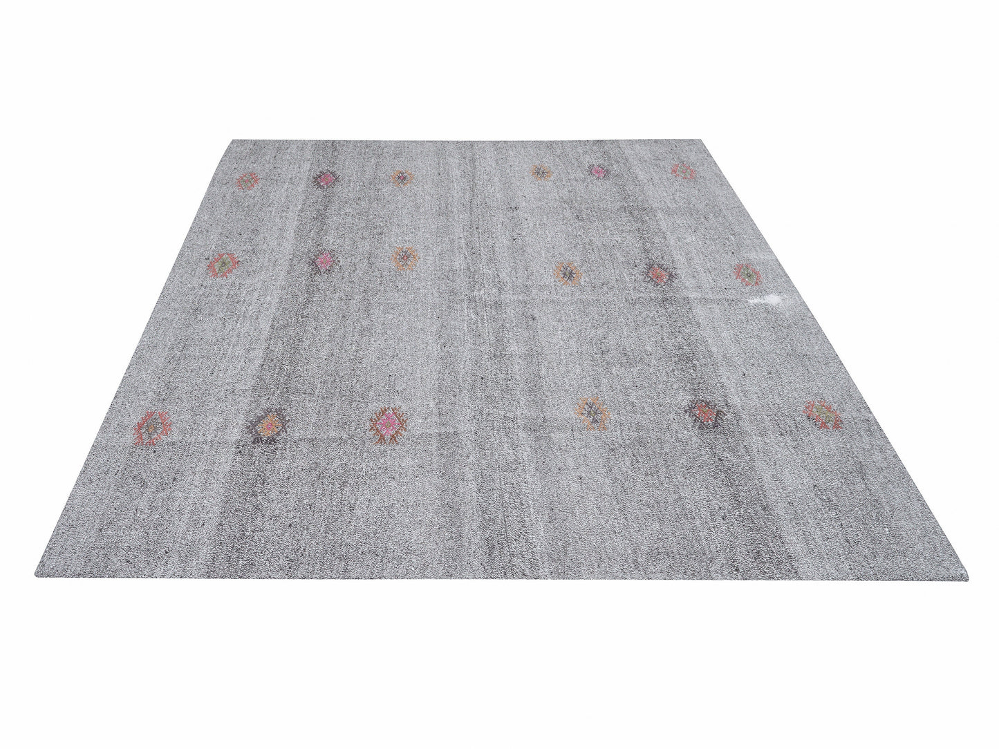 Handmade Area Kilim Rug, Turkish Faded Kilim Rug, Vintage Unique Kilim Rug, Neutral Muted Rug, Bedroom Rug, Kilim Rug 7x8, Gray Rug, 12207