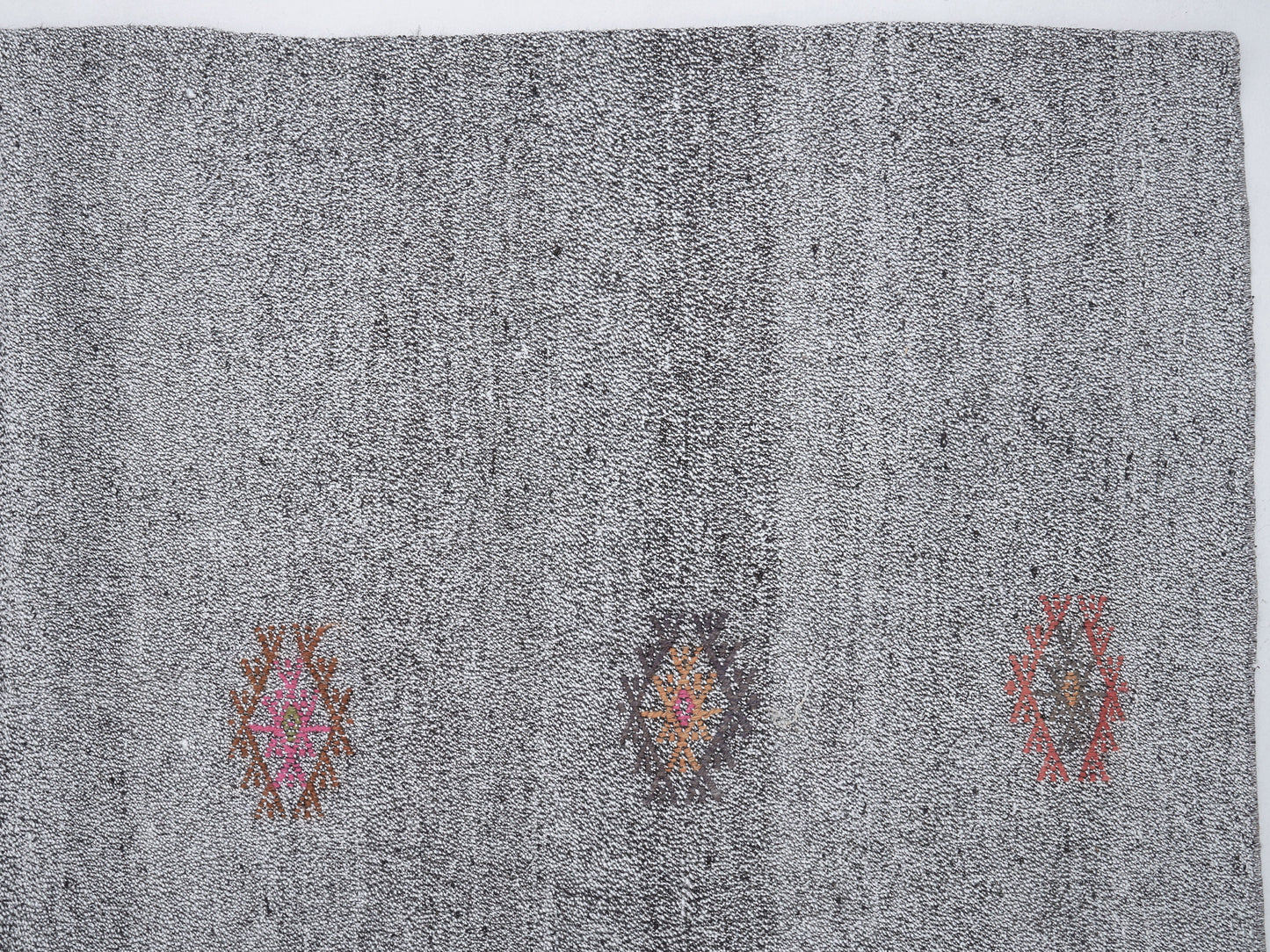 Handmade Area Kilim Rug, Turkish Faded Kilim Rug, Vintage Unique Kilim Rug, Neutral Muted Rug, Bedroom Rug, Kilim Rug 7x8, Gray Rug, 12207