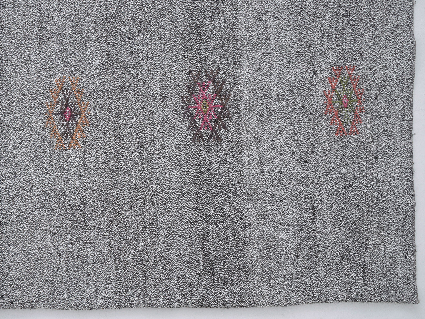 Handmade Area Kilim Rug, Turkish Faded Kilim Rug, Vintage Unique Kilim Rug, Neutral Muted Rug, Bedroom Rug, Kilim Rug 7x8, Gray Rug, 12207