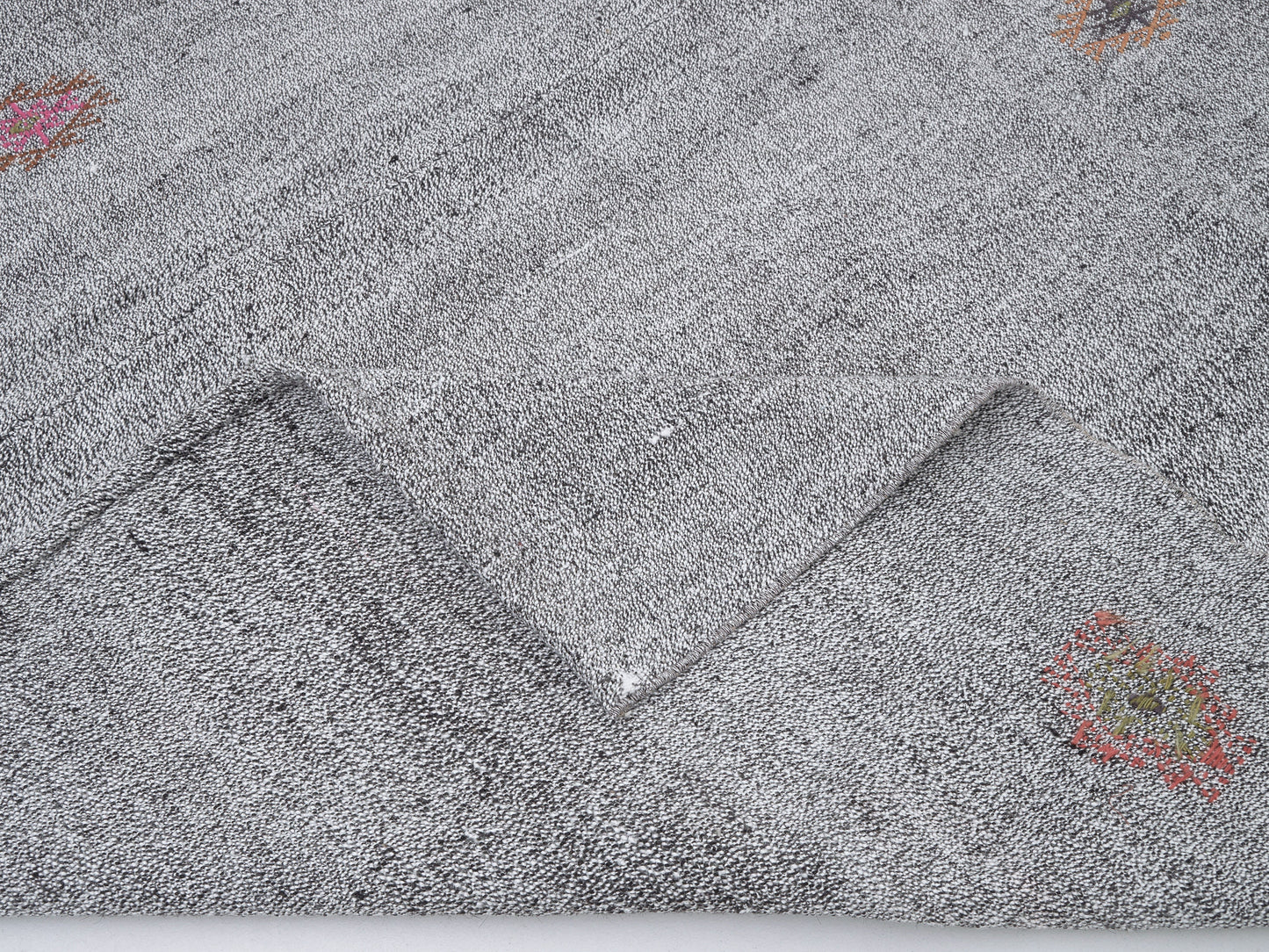 Handmade Area Kilim Rug, Turkish Faded Kilim Rug, Vintage Unique Kilim Rug, Neutral Muted Rug, Bedroom Rug, Kilim Rug 7x8, Gray Rug, 12207