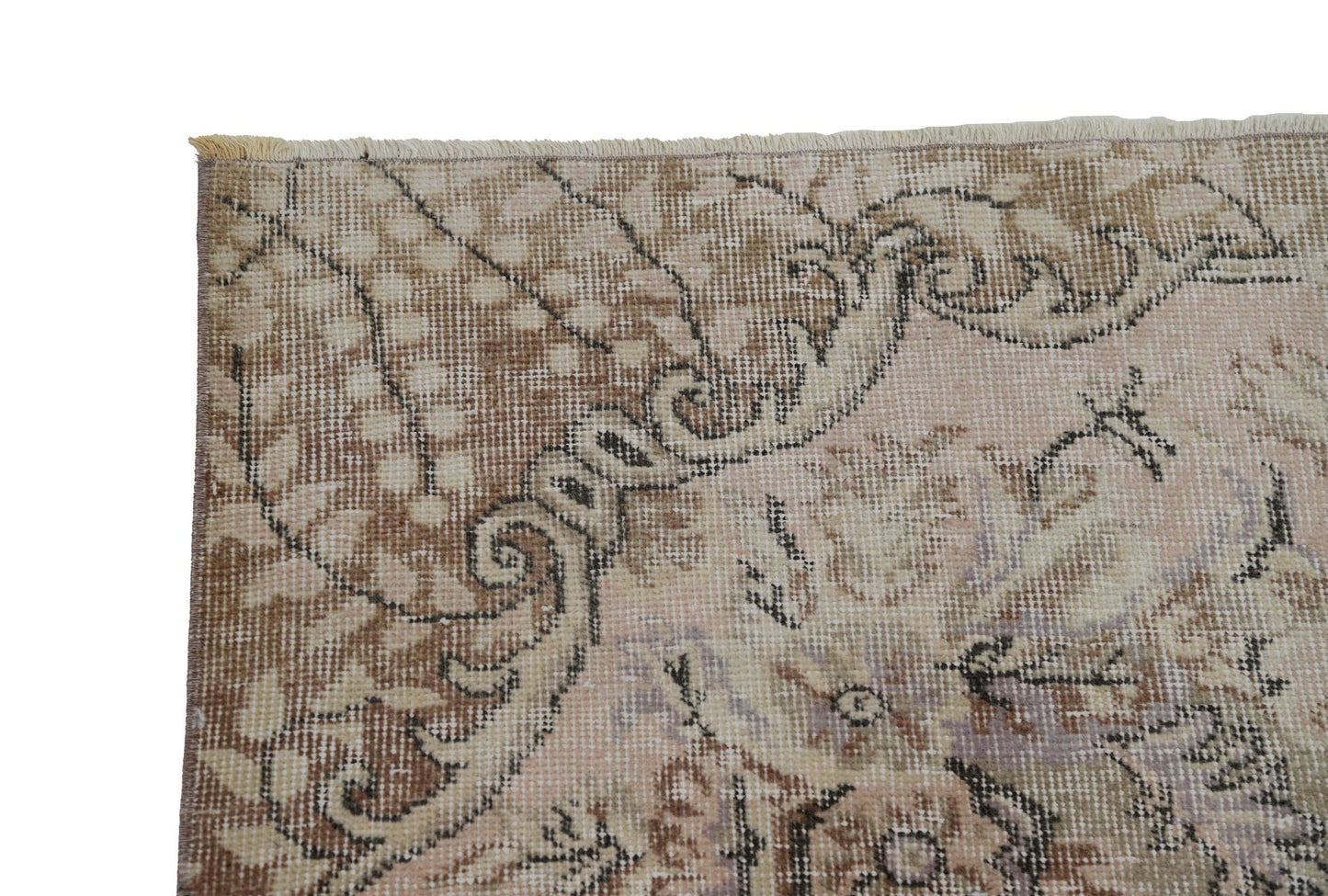 Beige rug 6x9 ,Turkish rug, Vintage rug, Oushak rug ,Carpet rug, Area Rug 6x9, Faded rug ,Pale rug, Bedroom rug, One of a kind rug,7105