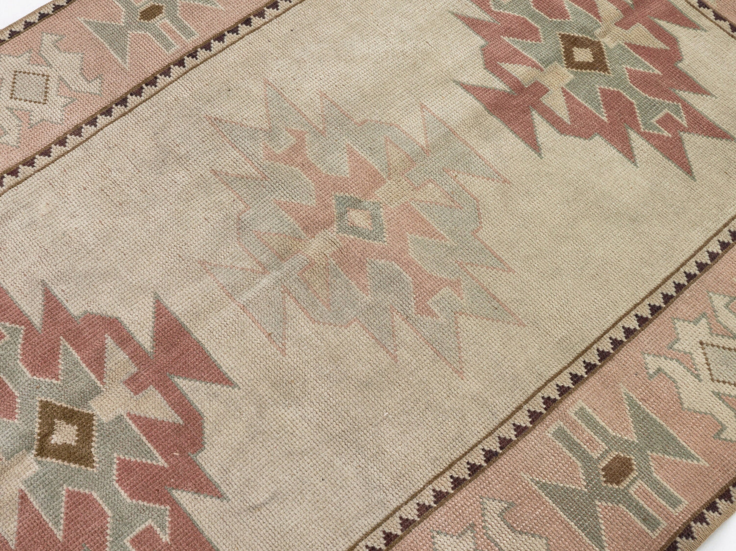 Muted Oushak Rug, Vintage Rug, Beige Rug, Area rug 4x5 , Small Carpet rug, Turkish Neutral rug, Handmade rug, Pastel rug, Oushak Carpet,9056