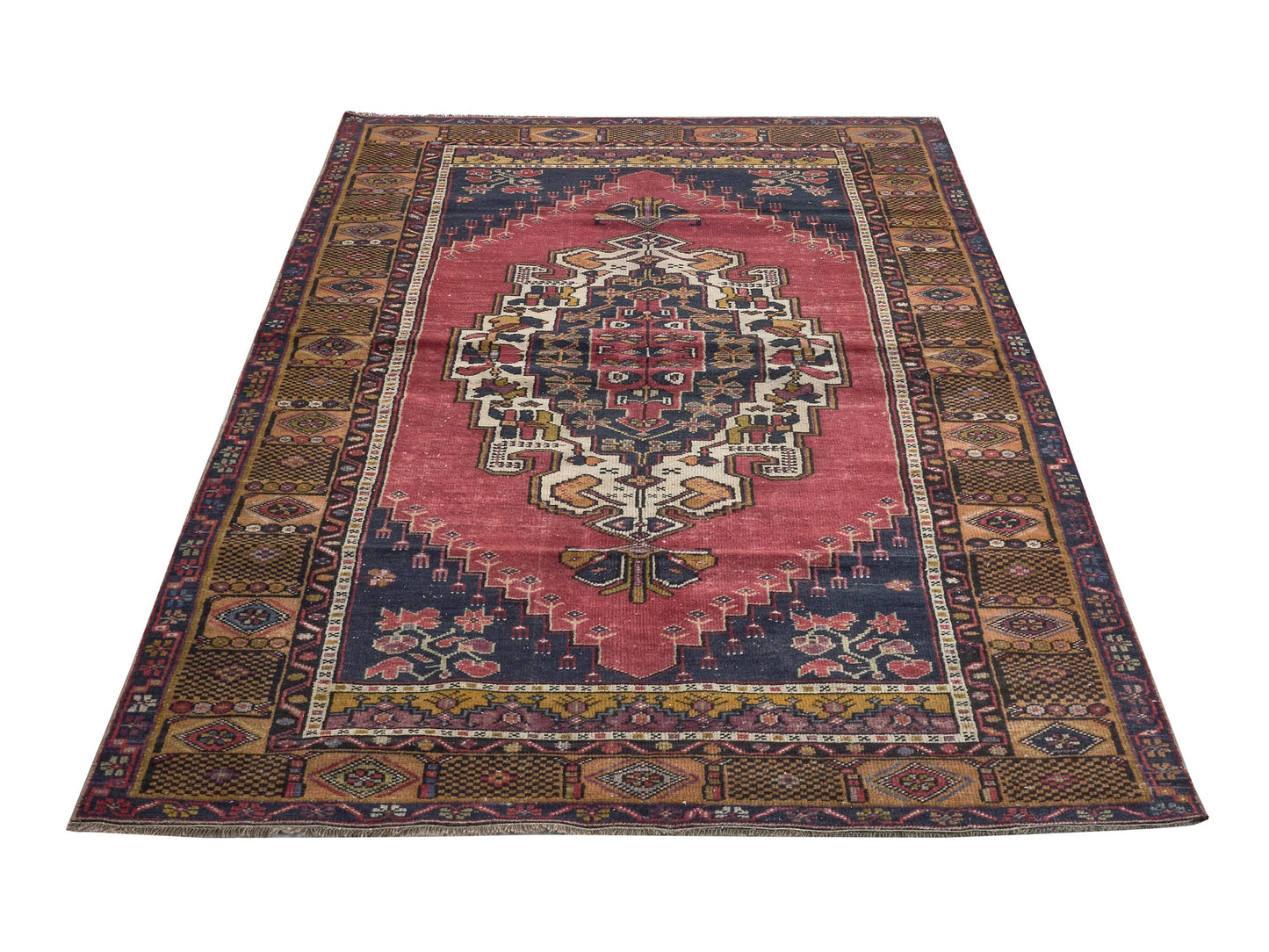 Vintage Rug, Turkish Rug, Oushak Rug, Anatolia Rug, Area Rug, Bohemian decor, Orient Rug, Handmade rug, 4x7 Rug, Wool Rug, 8919