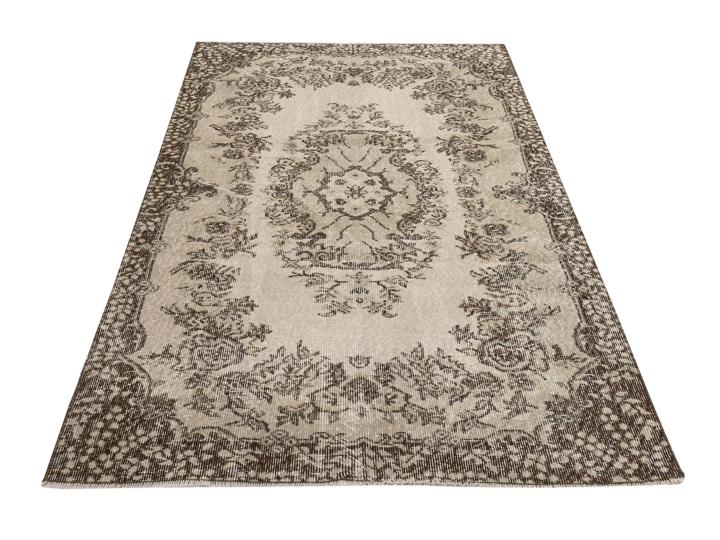 4x7 Small Oushak rug, Vintage Turkish Rug, Carpet rug, Area rug, Farmhouse decor, Bedroom rug, One of a kind rug, Unique rug,Floral rug,9663