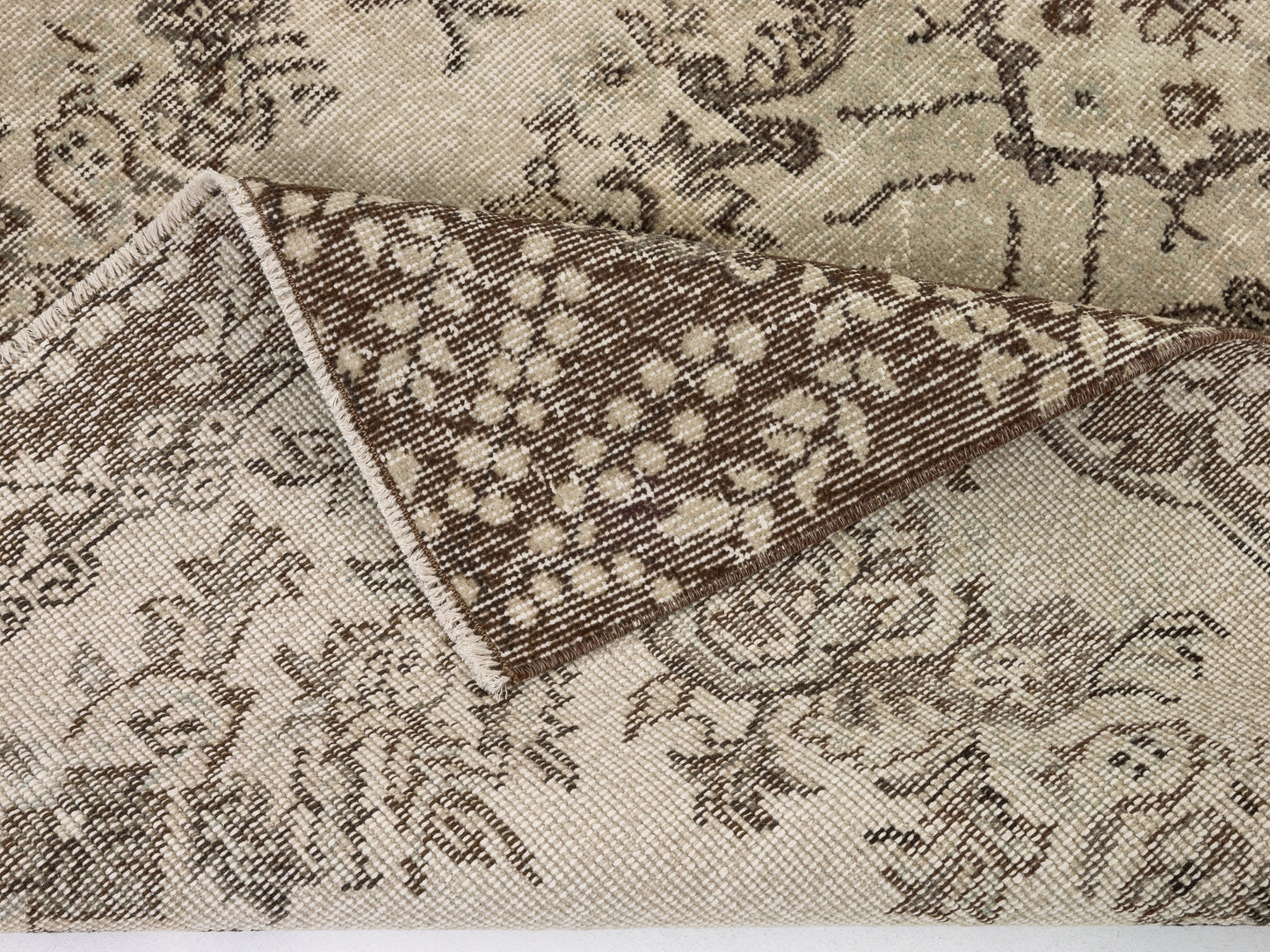 4x7 Small Oushak rug, Vintage Turkish Rug, Carpet rug, Area rug, Farmhouse decor, Bedroom rug, One of a kind rug, Unique rug,Floral rug,9663