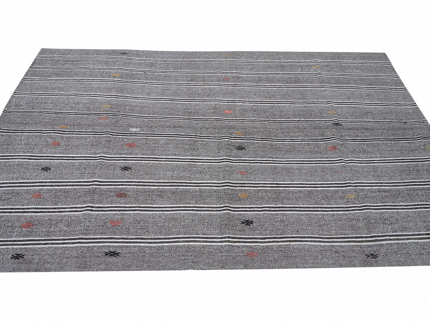 Turkish Vintage Kilim Rug, Handmade Unique Kilim Rug, Area Faded Kilim Rug, Neutral Floor Rug, Gray Rug, Rug Kilim, Kilim Rug 5x9, 12219