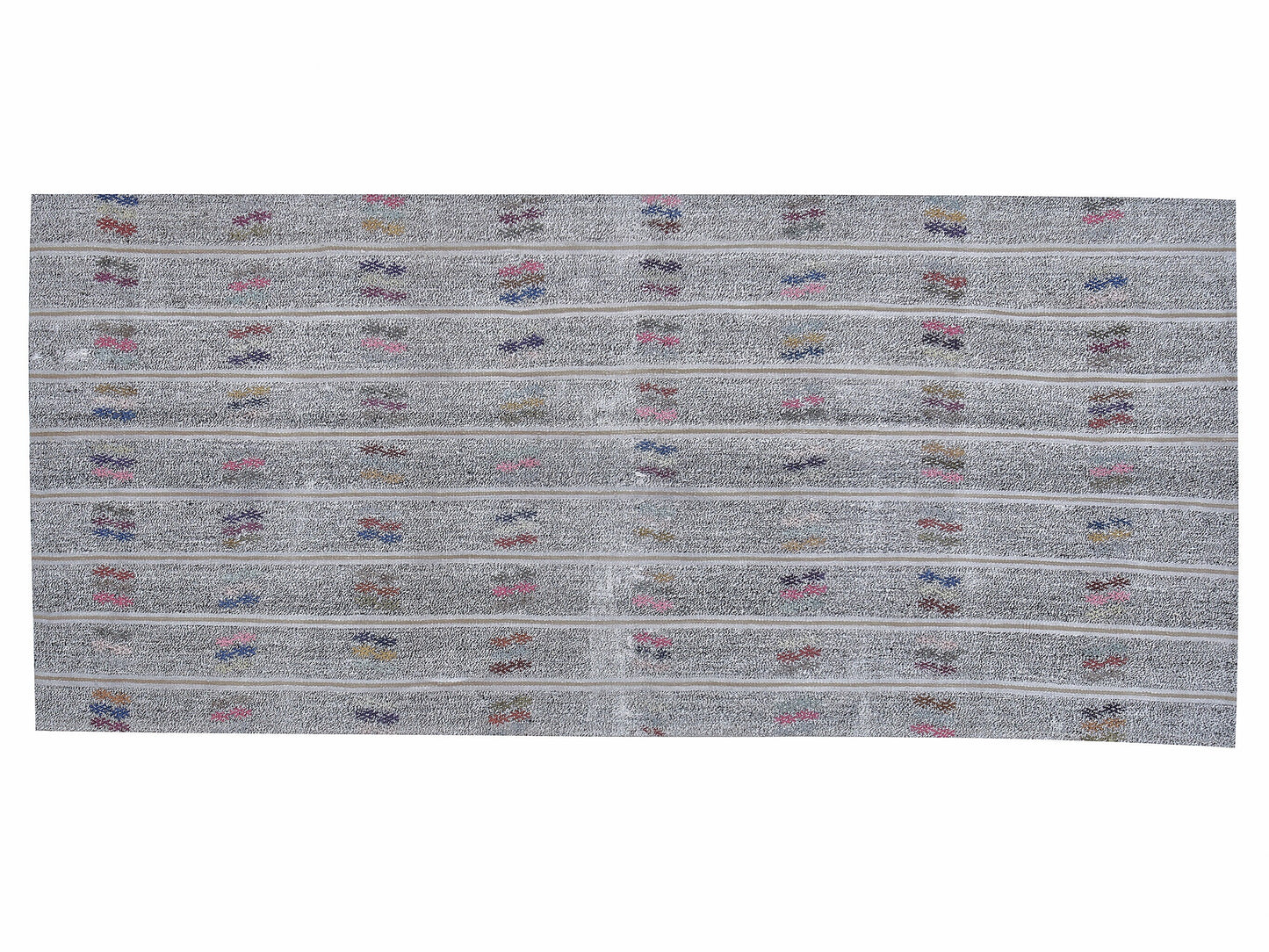 Handmade Kilim Rug, Turkish Vintage Kilim Rug, Area Faded Kilim Rug, Neutral Muted Rug, Living Room Rug, Gray Rug, Kilim Rug 4x7, 12221