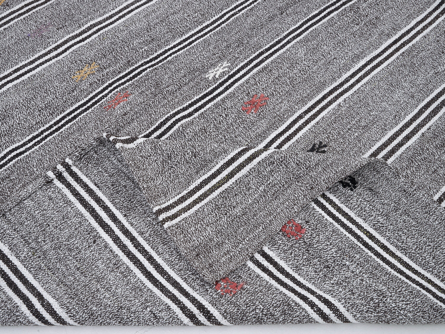 Turkish Vintage Kilim Rug, Handmade Unique Kilim Rug, Area Faded Kilim Rug, Neutral Floor Rug, Gray Rug, Rug Kilim, Kilim Rug 5x9, 12219