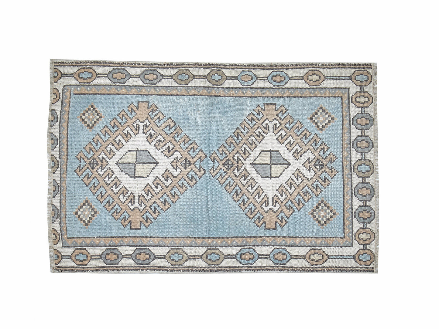 Vintage Handmade Area Rug, Turkish Oushak Eclectic Rug, Kid Room Rug, Bohemian Rug, Carpet Rug, Neutral Rug, Rug 3x4, Turkish Carpet, 12346